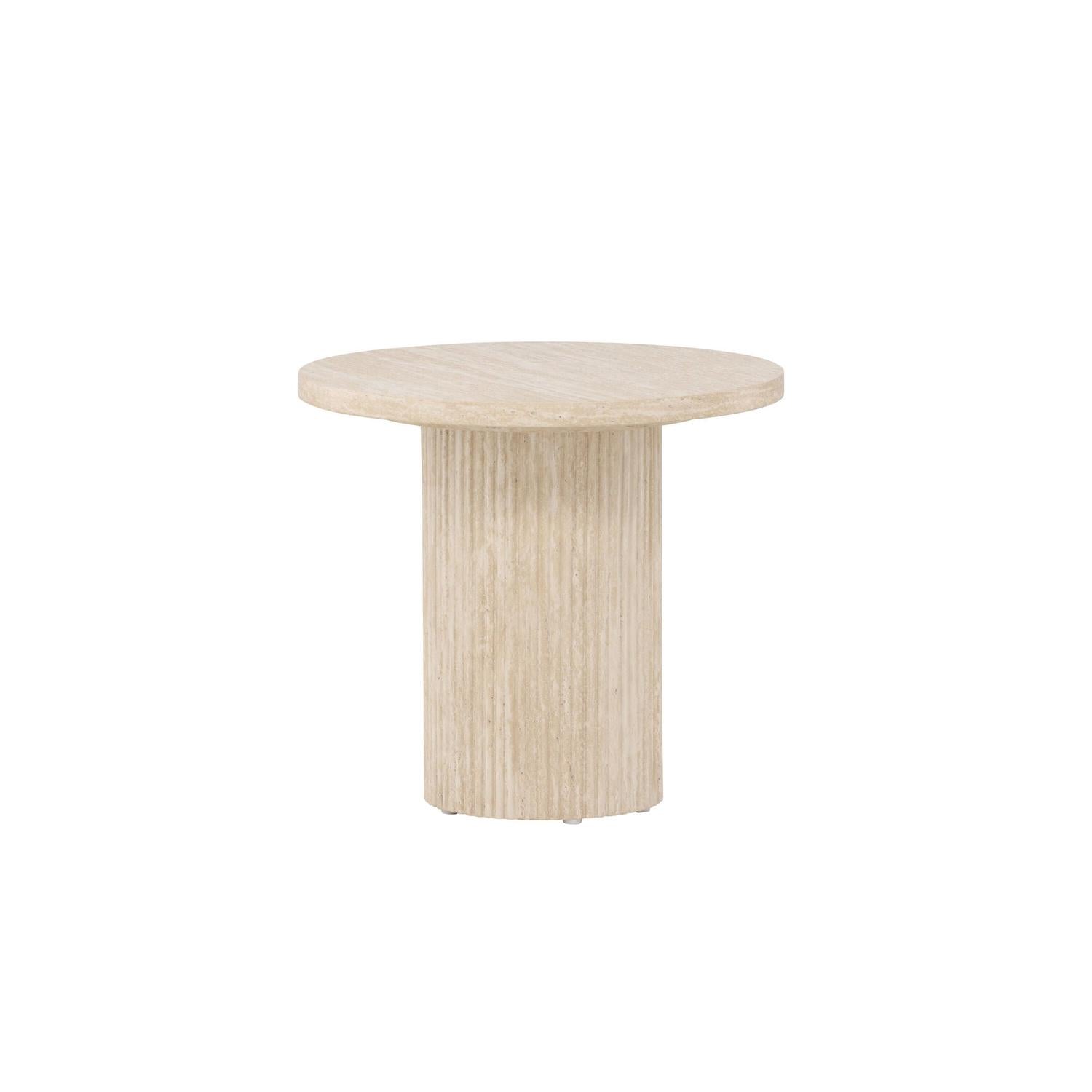 Beistelltisch Härön Ø50cm - Beige-Beistelltisch-Venture Home-le canapé
