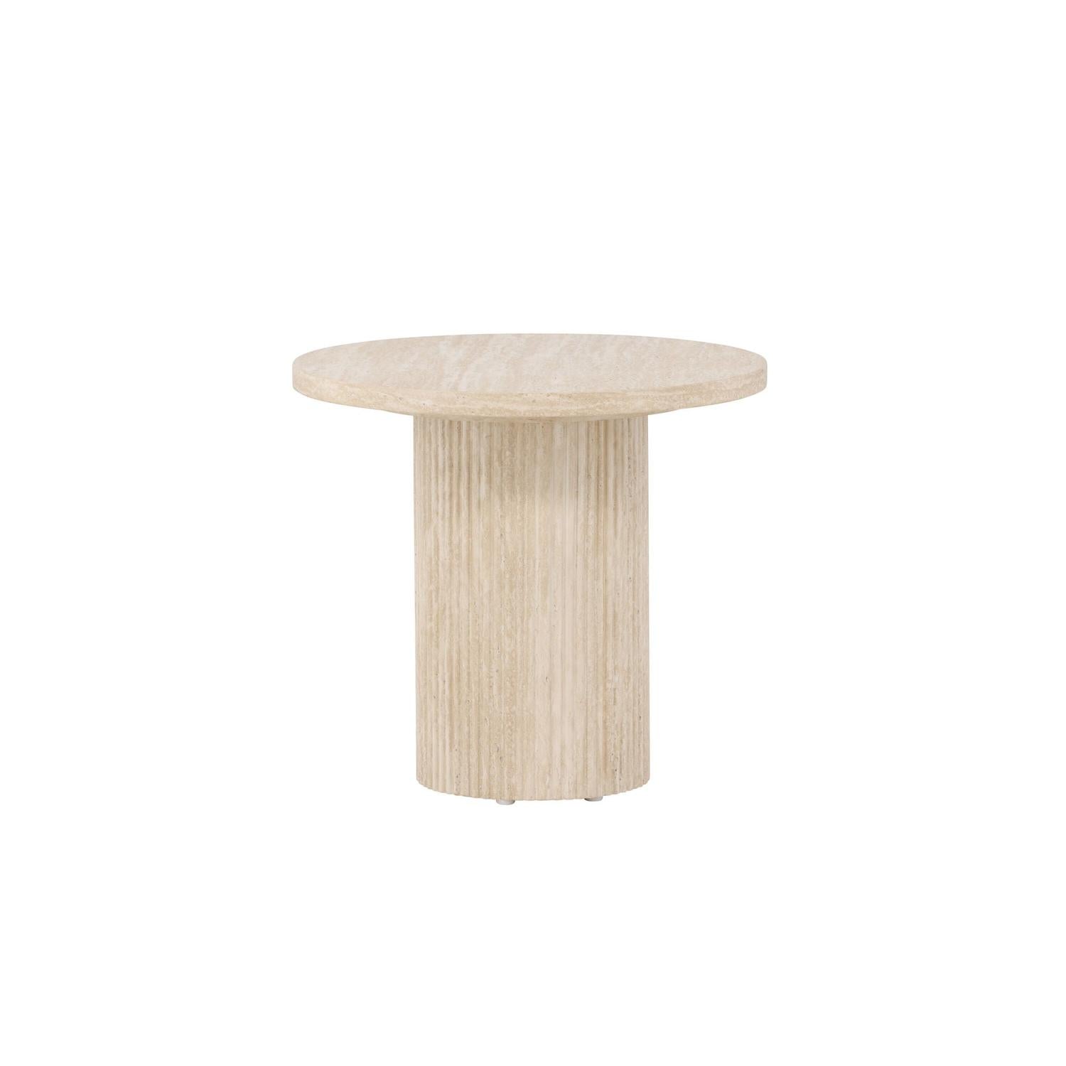 Beistelltisch Härön Ø50cm - Beige-Beistelltisch-Venture Home-le canapé