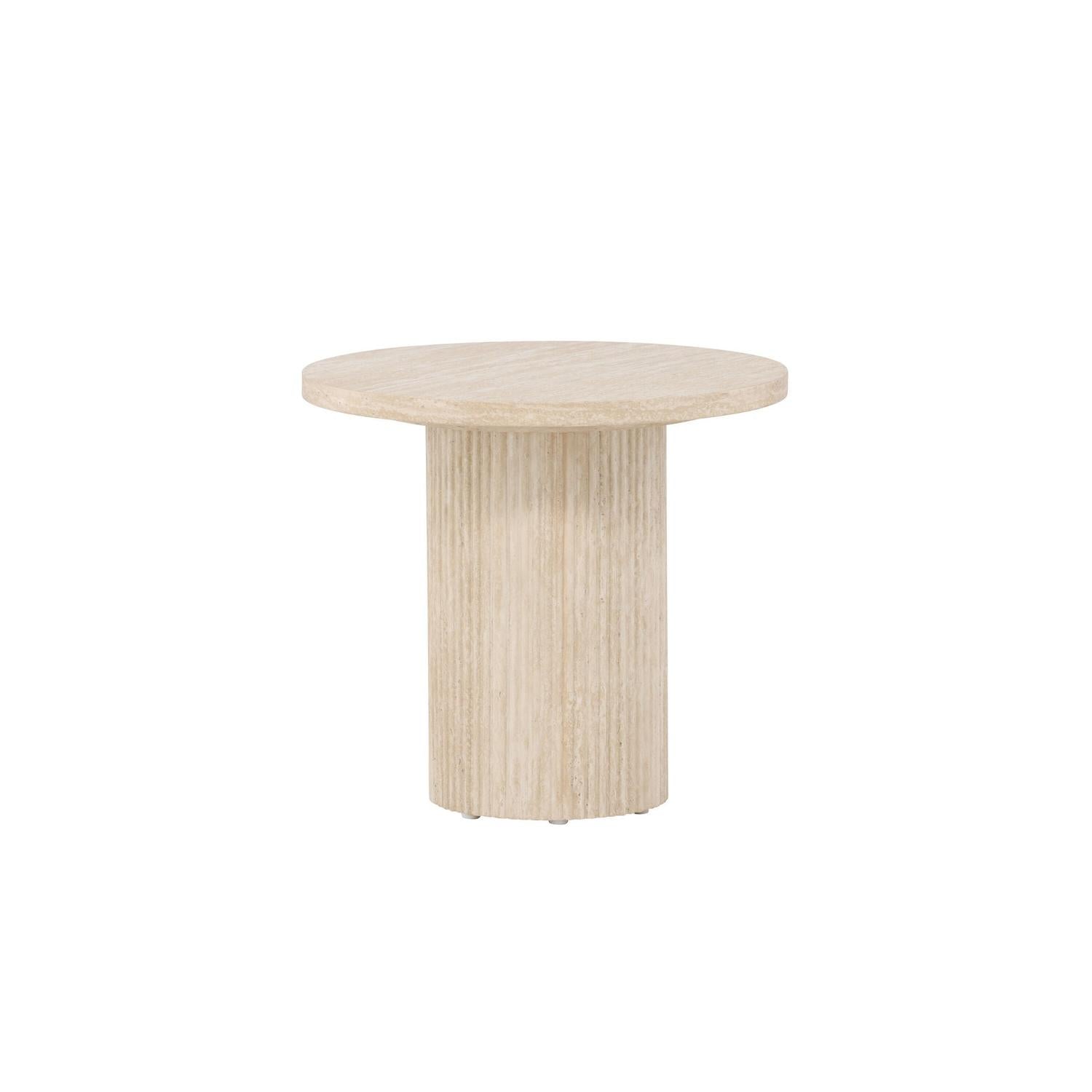 Beistelltisch Härön Ø50cm - Beige-Beistelltisch-Venture Home-le canapé
