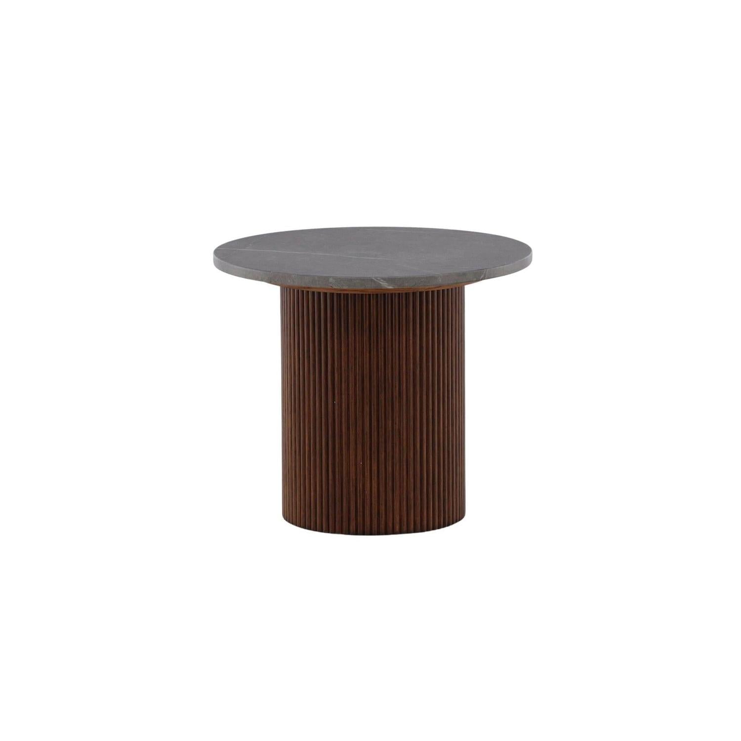 Beistelltisch Härön Ø52 cm - Braun / Grau-Beistelltische-Vind-le canapé