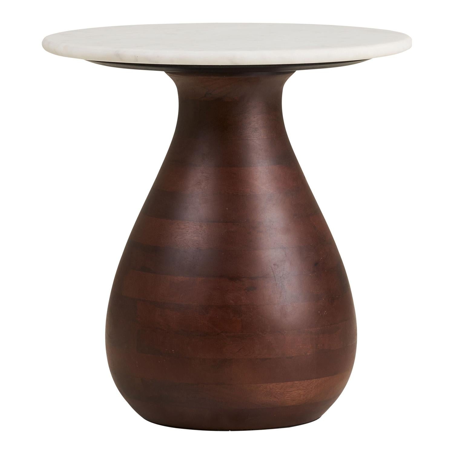 Beistelltisch Heide Ø40cm - Weiß/Braun-Beistelltische-House Nordic-le canapé