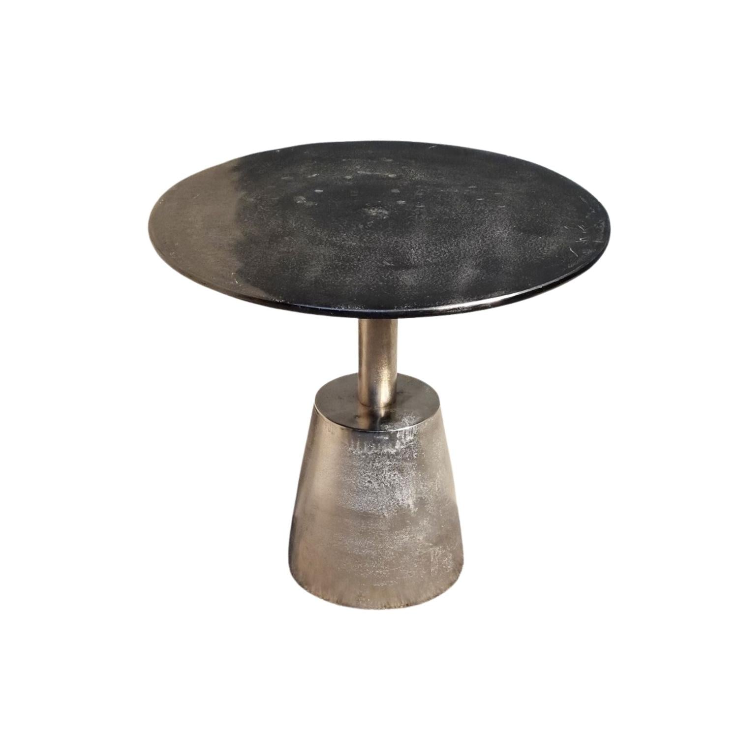 Beistelltisch Kian aus Aluminium - Schwarz/Silber-Beistelltische-Benoa-le canapé