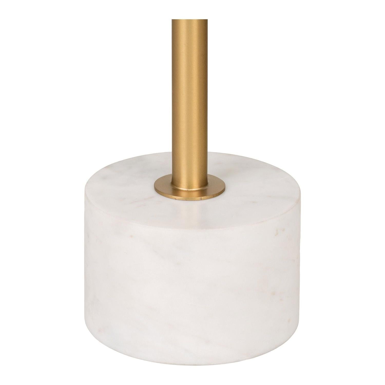 Beistelltisch Lecco Ø41cm - Gold/Weiß-Beistelltisch-House Nordic-le canapé