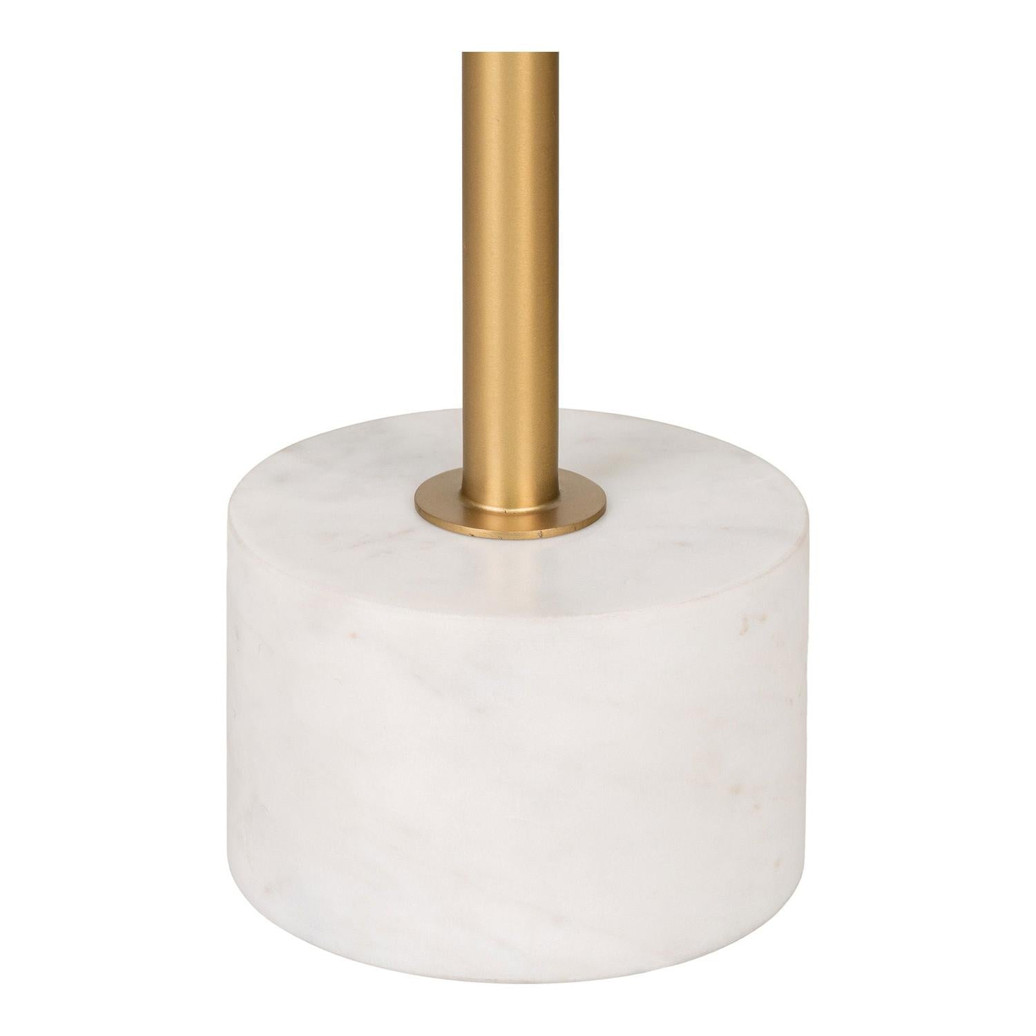 Beistelltisch Lecco Ø41cm - Gold/Weiß-Beistelltische-House Nordic-le canapé