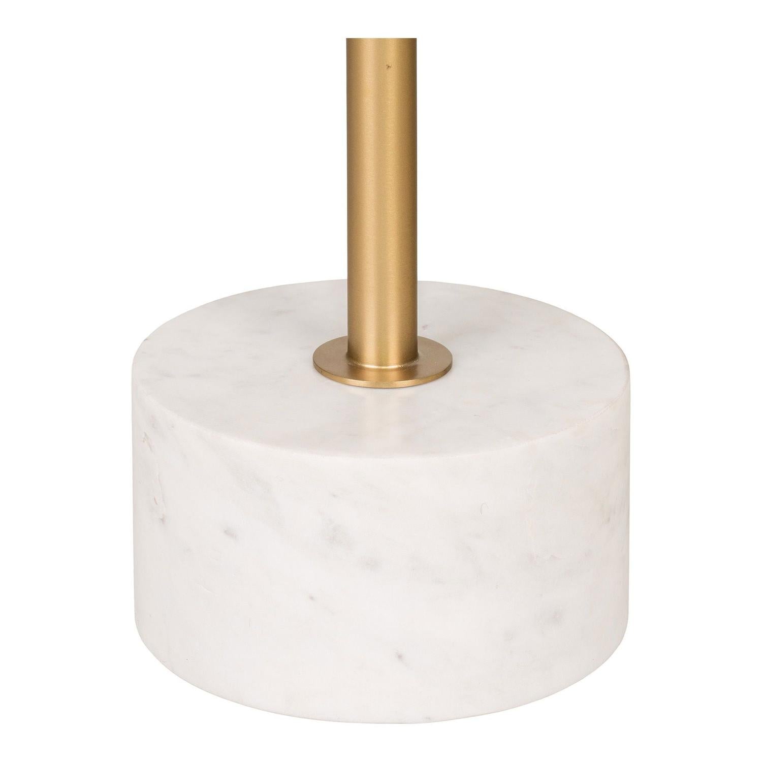 Beistelltisch Lecco Ø51cm - Gold/Weiß-Beistelltisch-House Nordic-le canapé