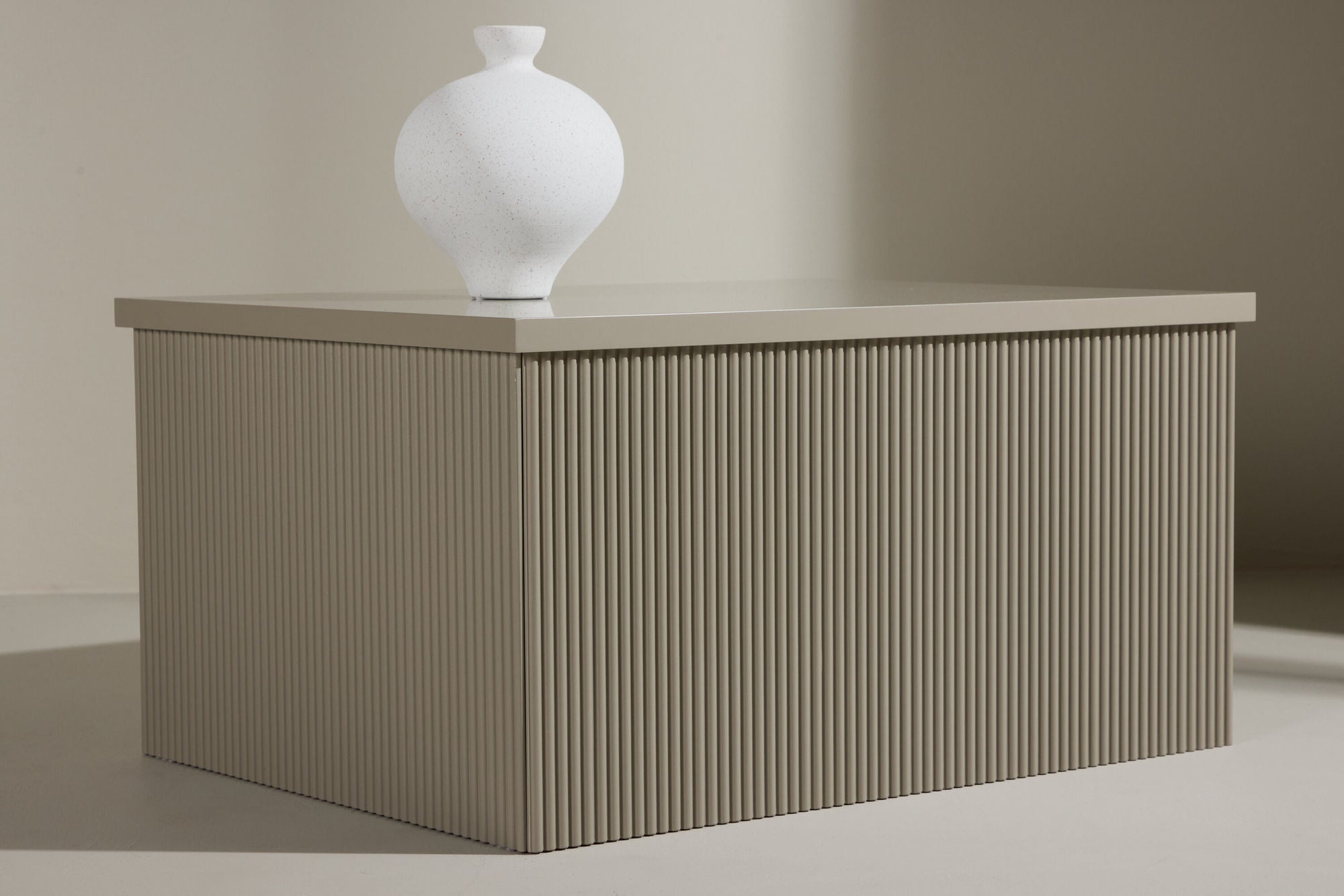Beistelltisch Lenox 80cm - Beige-Beistelltisch-Venture Home-le canapé