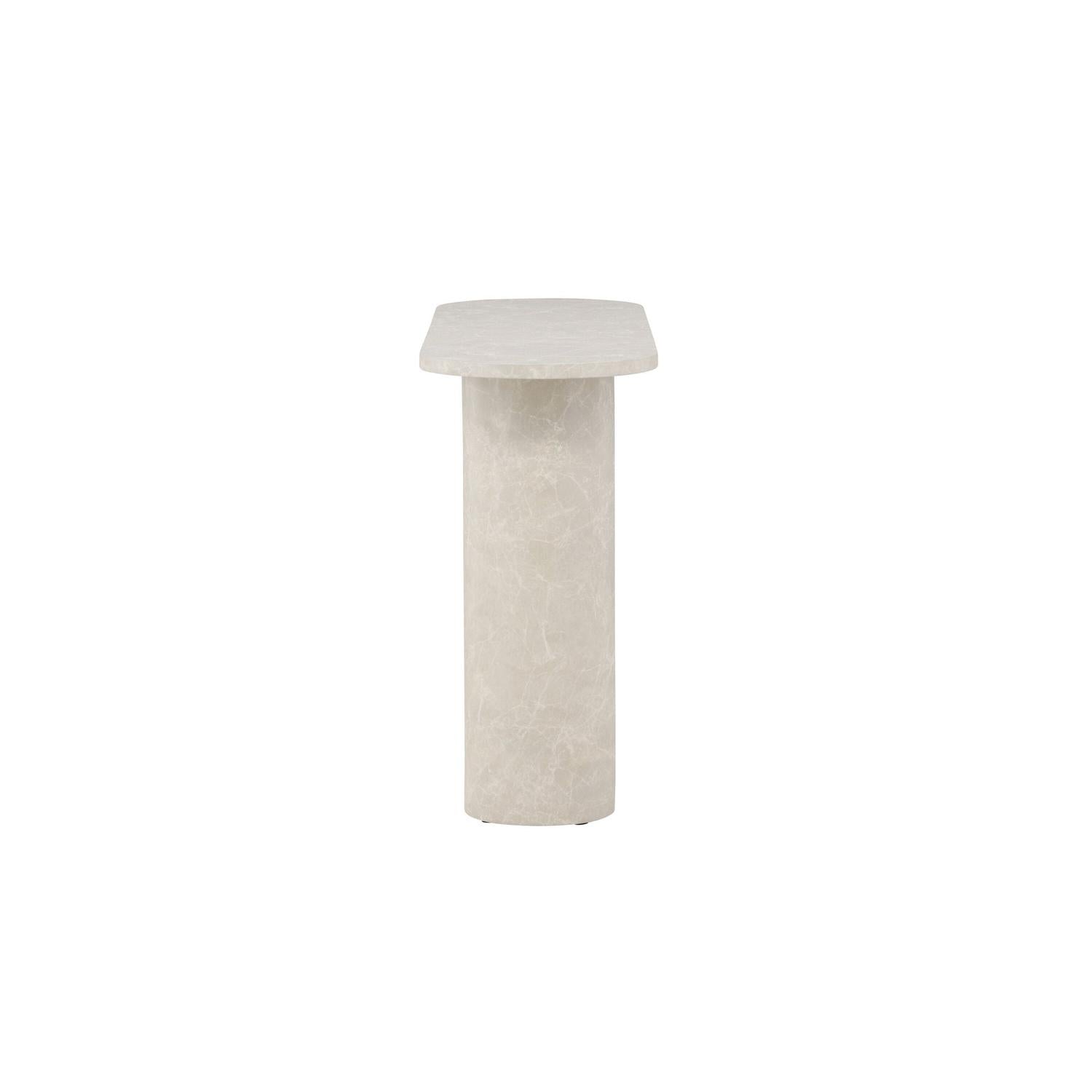 Beistelltisch Narvik 130cm - Beige Marmoroptik-Beistelltisch-Venture Home-le canapé