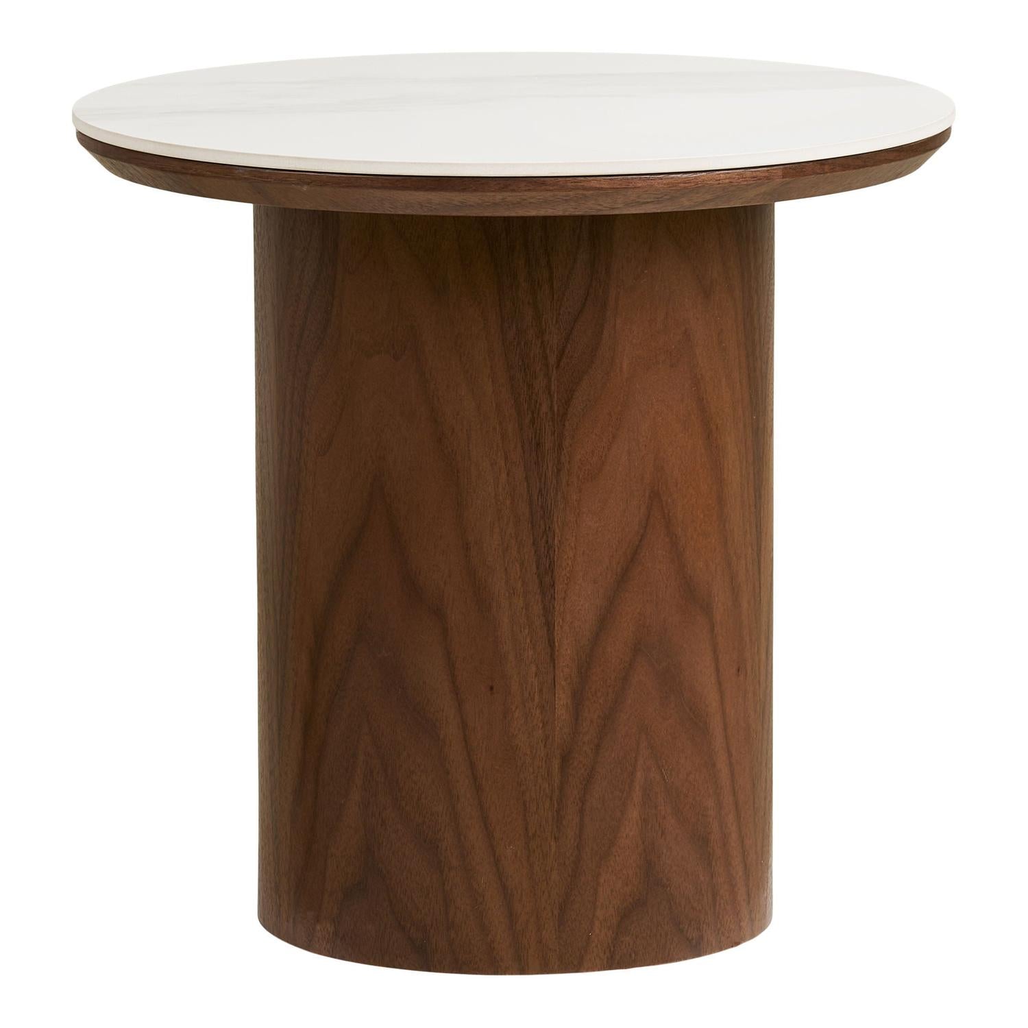 Beistelltisch Noli Ø40cm - Weiß/Braun-Beistelltische-House Nordic-le canapé