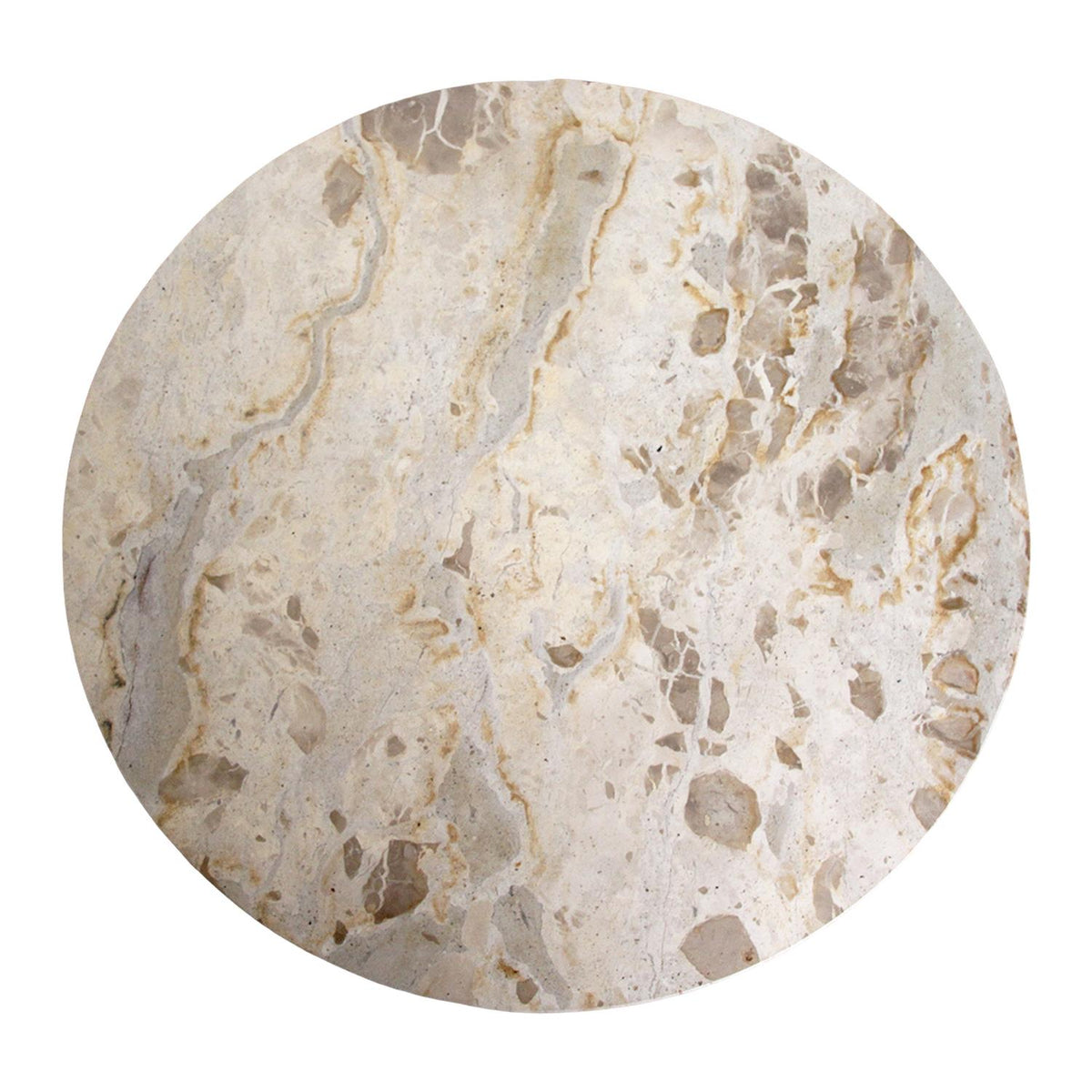 Beistelltisch Norda mit Marmorplatte Ø50cm - Cremeweiß-Beistelltische-Raw Materials-le canapé