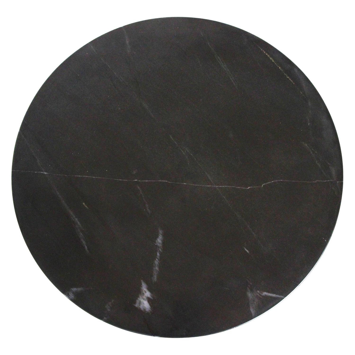 Beistelltisch Norda mit Marmorplatte Ø50cm - Schwarz-Beistelltische-Raw Materials-le canapé