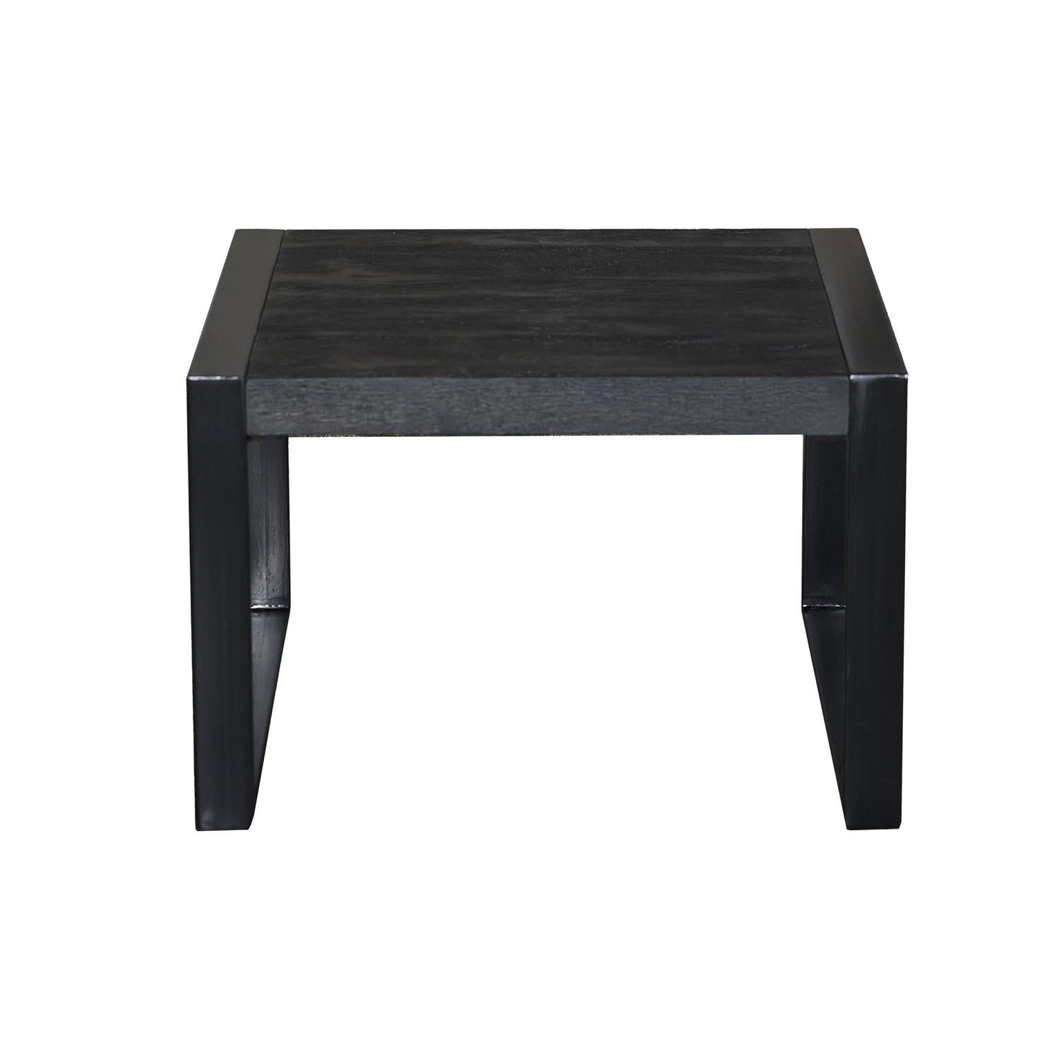 Beistelltisch Norris aus Mangoholz 60cm - Schwarz-Beistelltische-Livingfurn-le canapé