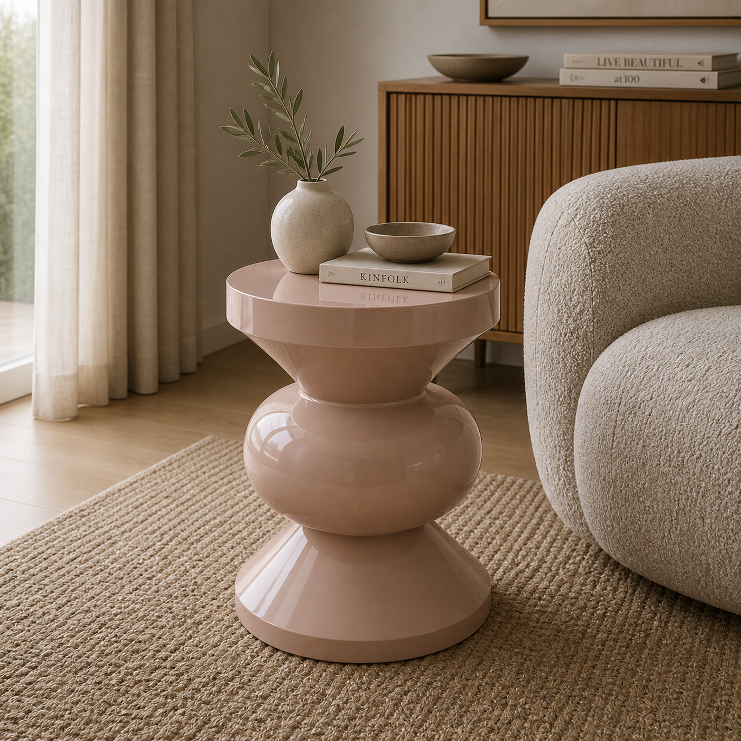 Beistelltisch Ole Vintage Ø36cm - Rosa-Beistelltische-Livingfurn-le canapé