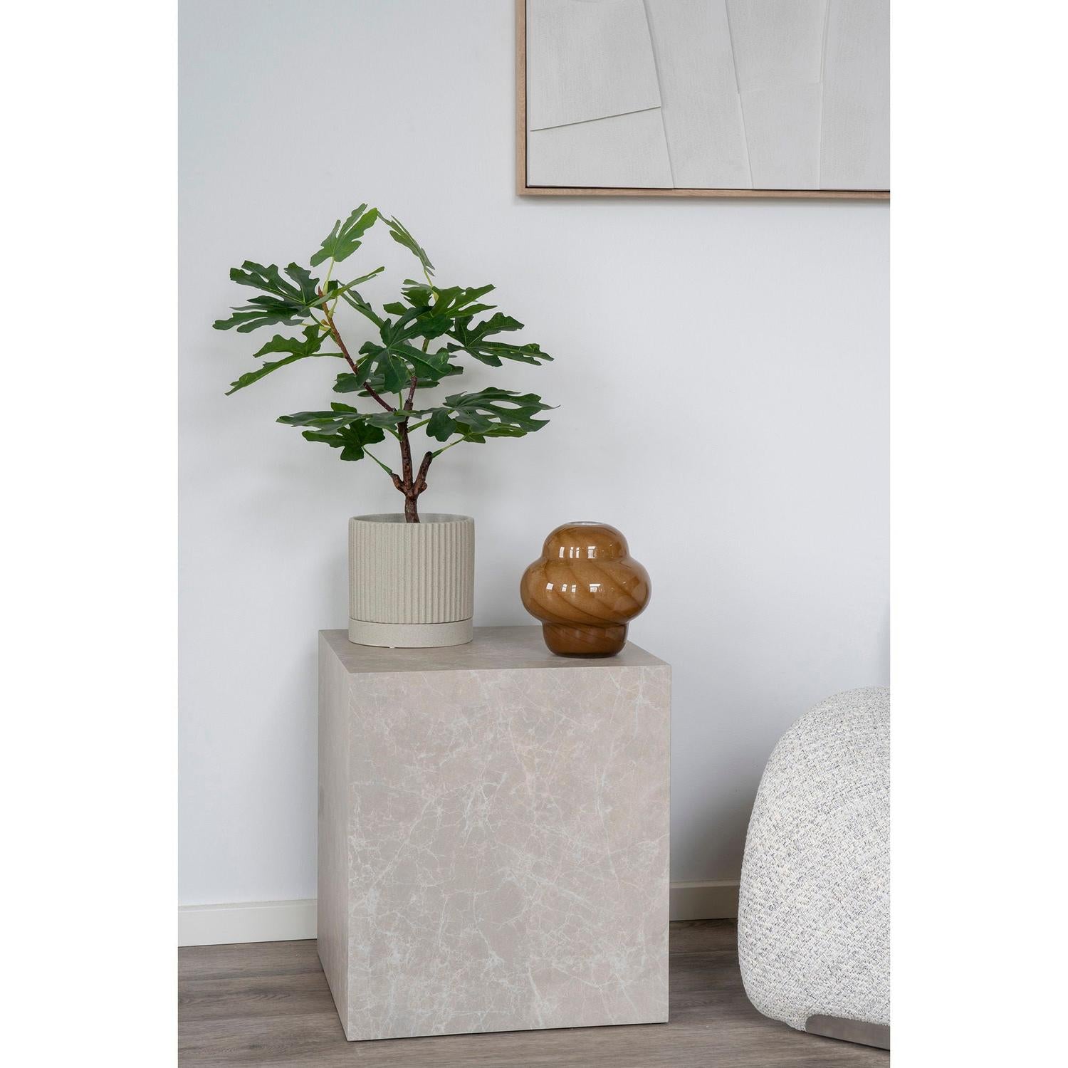Beistelltisch Prag in Marmoroptik 40*40cm - Beige-Beistelltische-House Nordic-le canapé