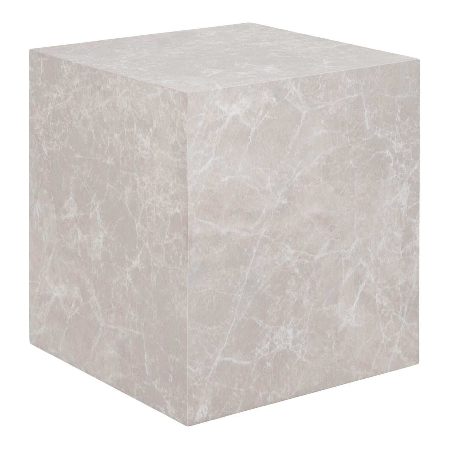 Beistelltisch Prag in Marmoroptik 40*40cm - Beige-Beistelltische-House Nordic-le canapé