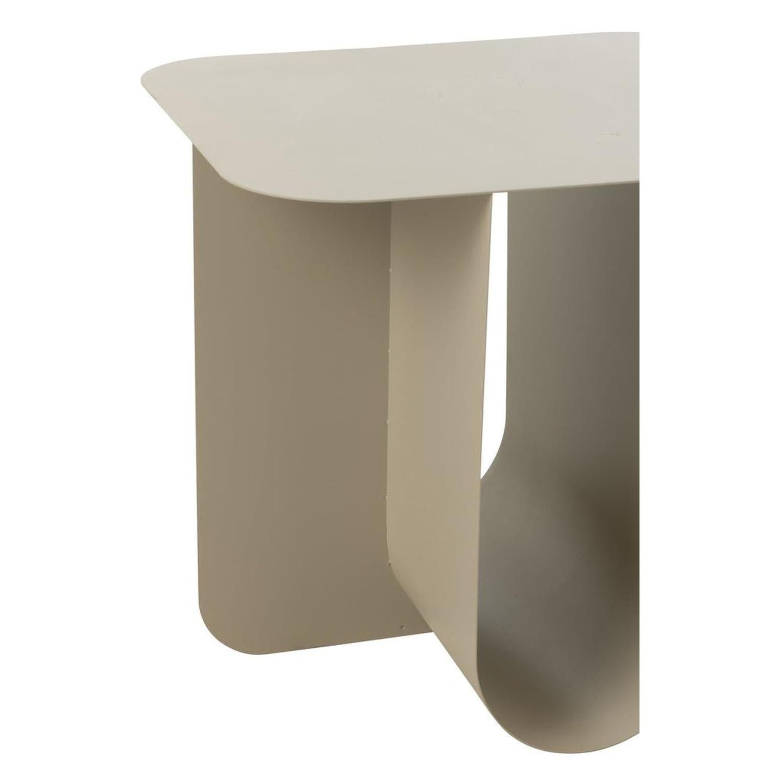 Beistelltisch Quadrat aus Metall - Beige-Beistelltische-J-Line-le canapé