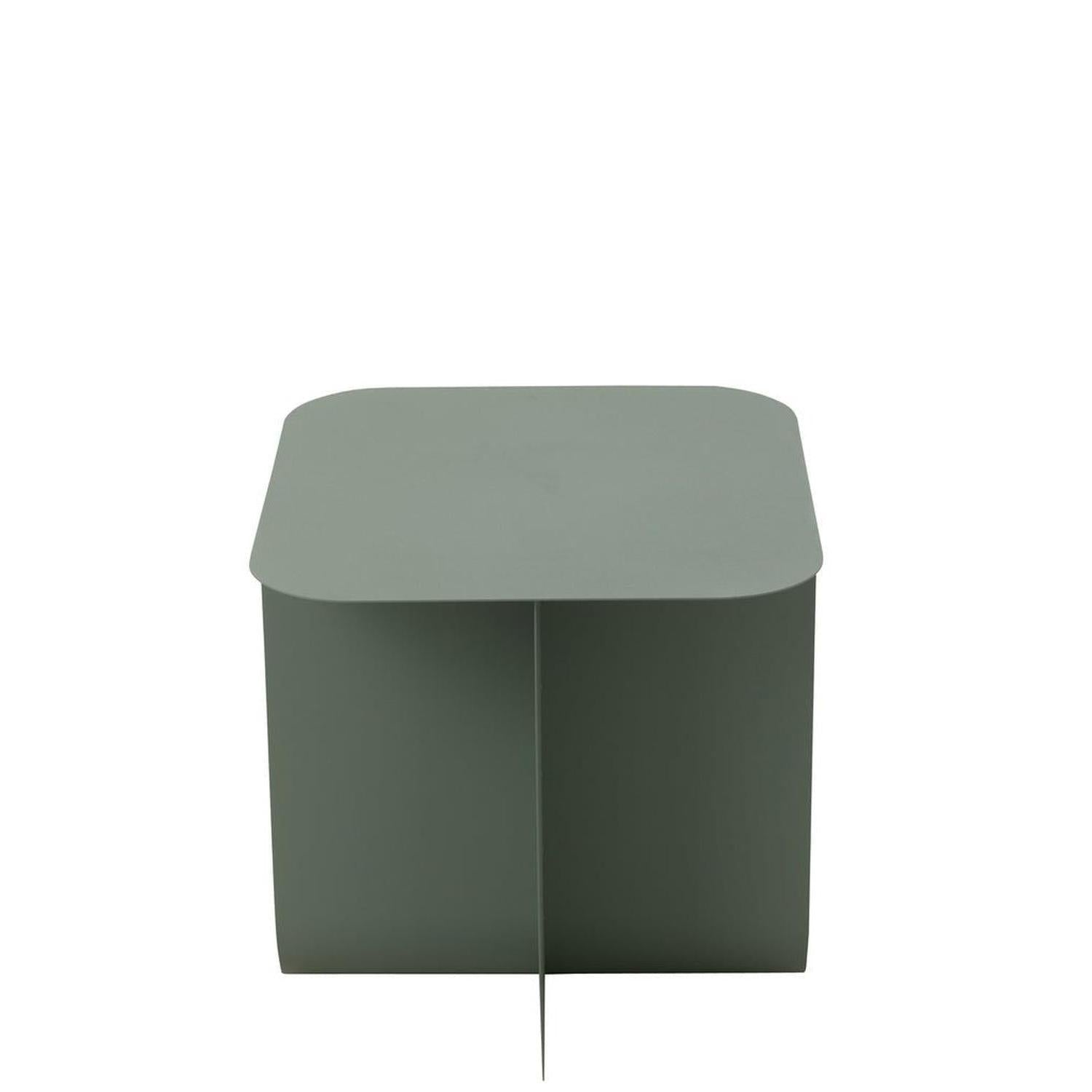 Beistelltisch Quadrat aus Metall - Grün-Beistelltisch-J-Line-le canapé