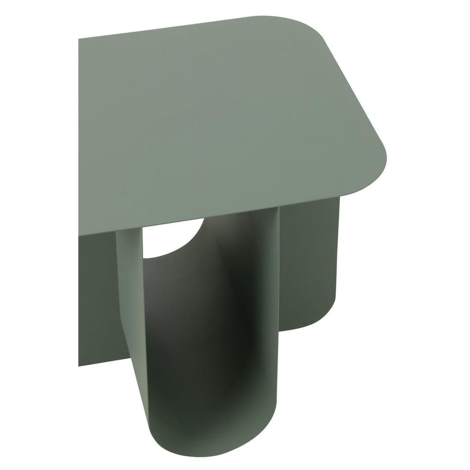 Beistelltisch Quadrat aus Metall - Grün-Beistelltisch-J-Line-le canapé