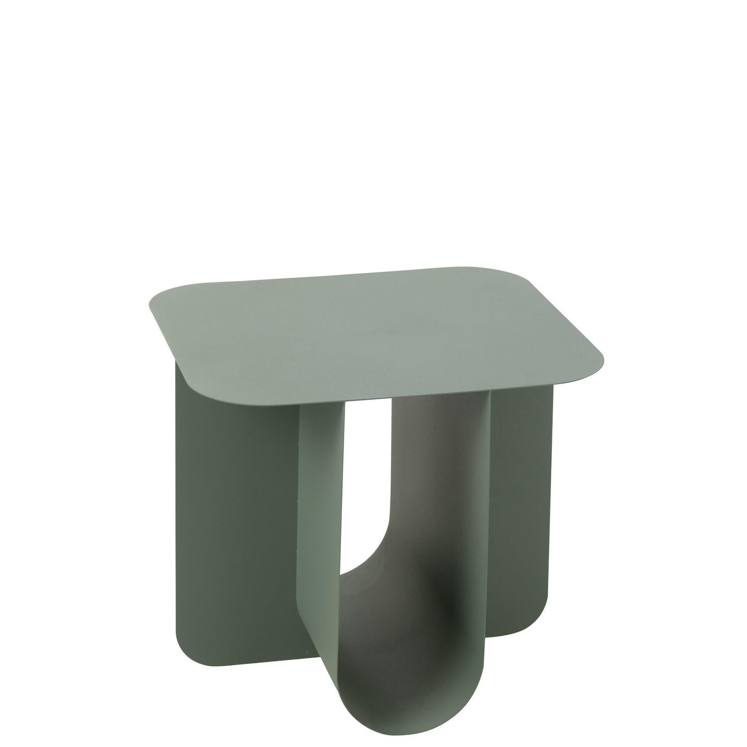 Beistelltisch Quadrat aus Metall - Grün-Beistelltische-J-Line-le canapé