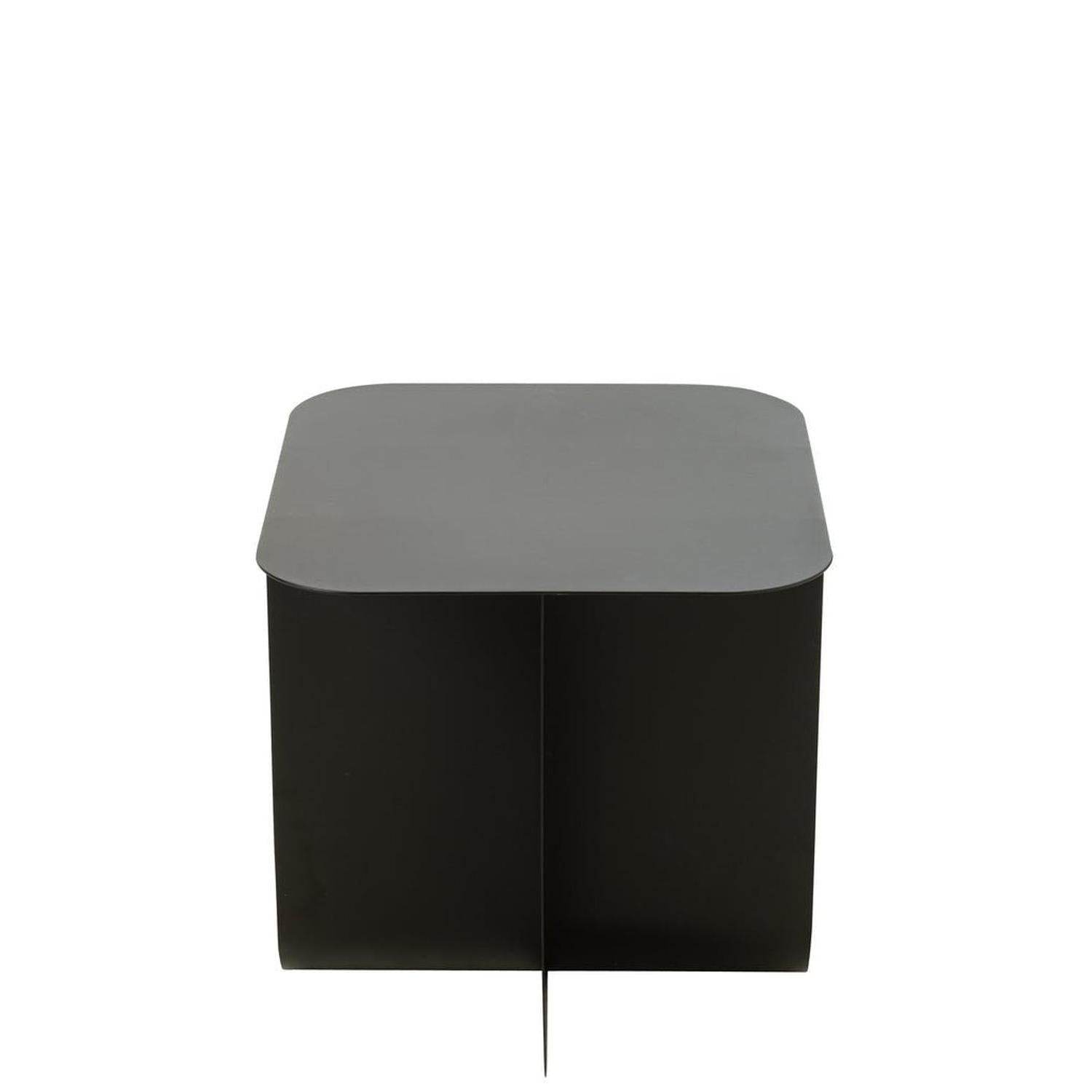 Beistelltisch Quadrat aus Metall - Schwarz-Beistelltisch-J-Line-le canapé