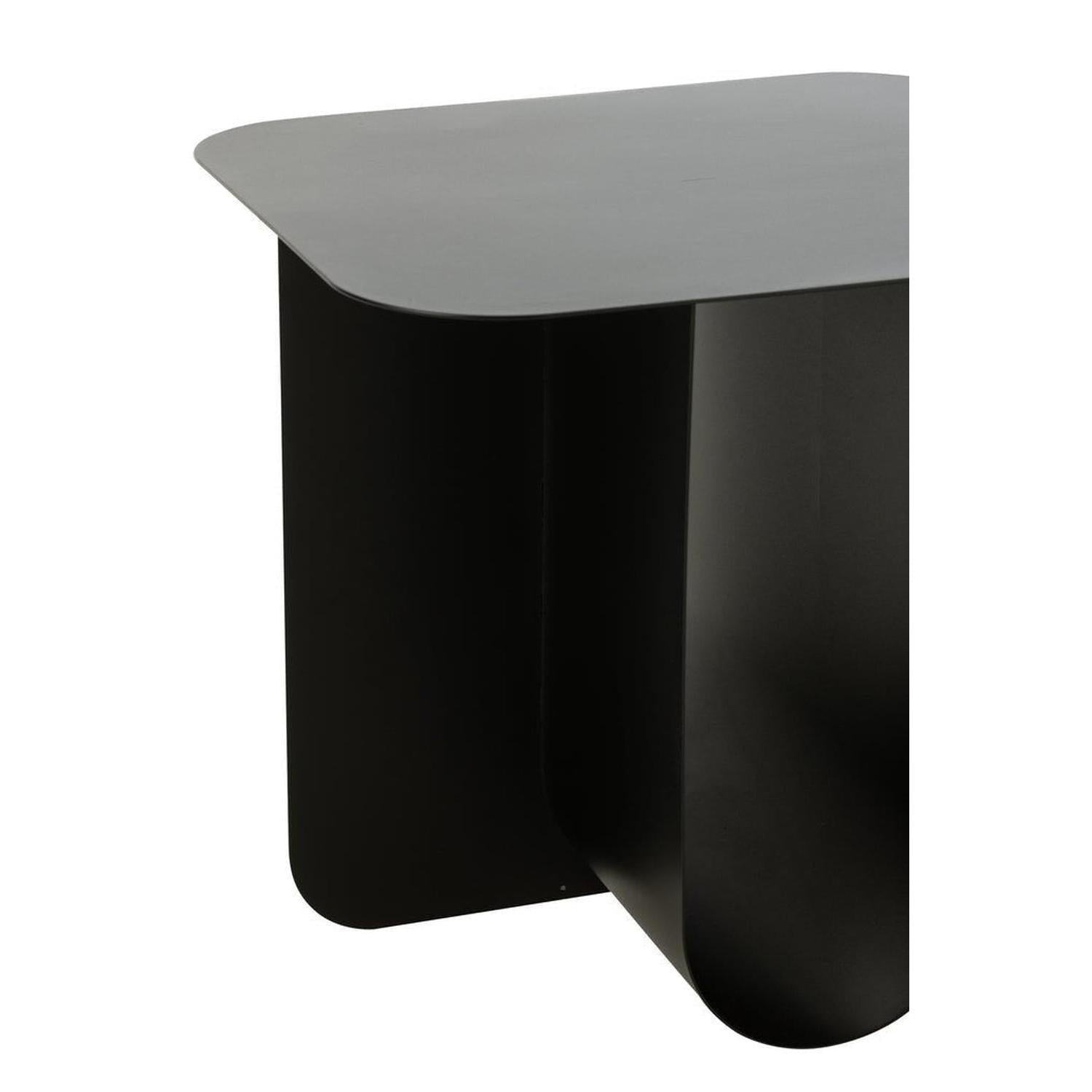 Beistelltisch Quadrat aus Metall - Schwarz-Beistelltisch-J-Line-le canapé