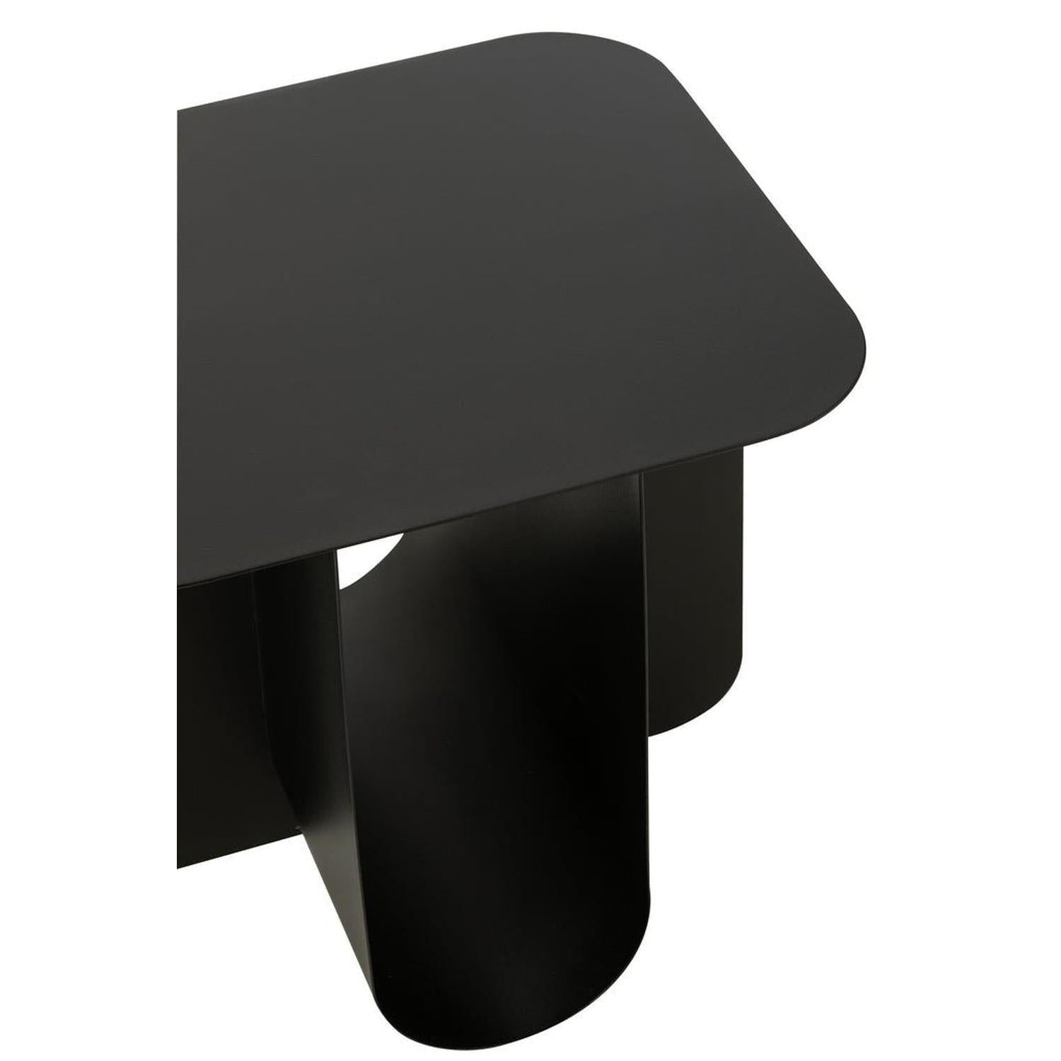 Beistelltisch Quadrat aus Metall - Schwarz-Beistelltisch-J-Line-le canapé