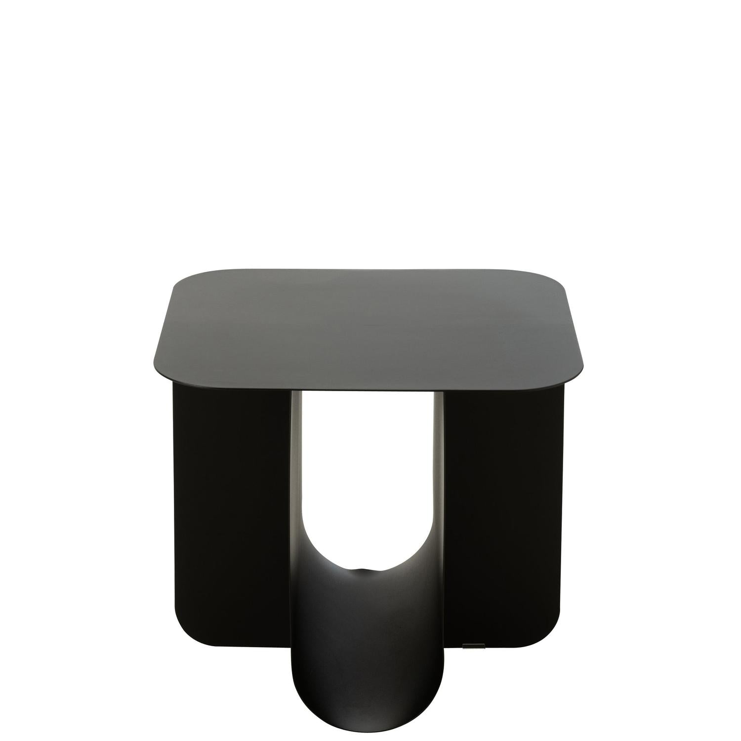 Beistelltisch Quadrat aus Metall - Schwarz-Beistelltische-J-Line-le canapé