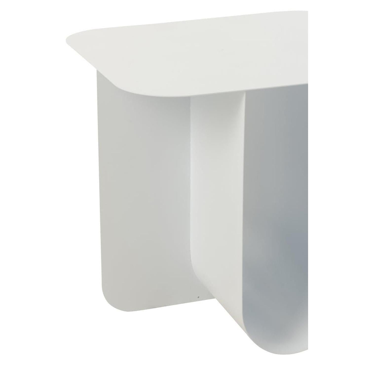 Beistelltisch Quadrat aus Metall - Weiß-Beistelltisch-J-Line-le canapé