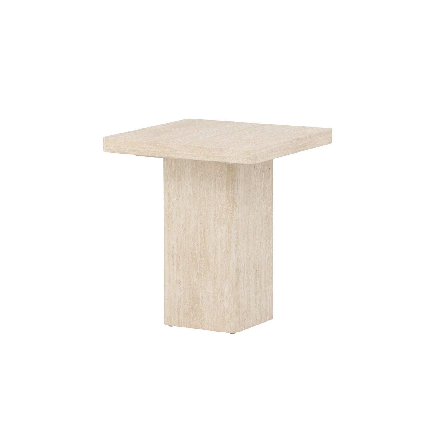 Beistelltisch Qvart Quadratisch 50*50cm - Beige-Beistelltisch-Venture Home-le canapé