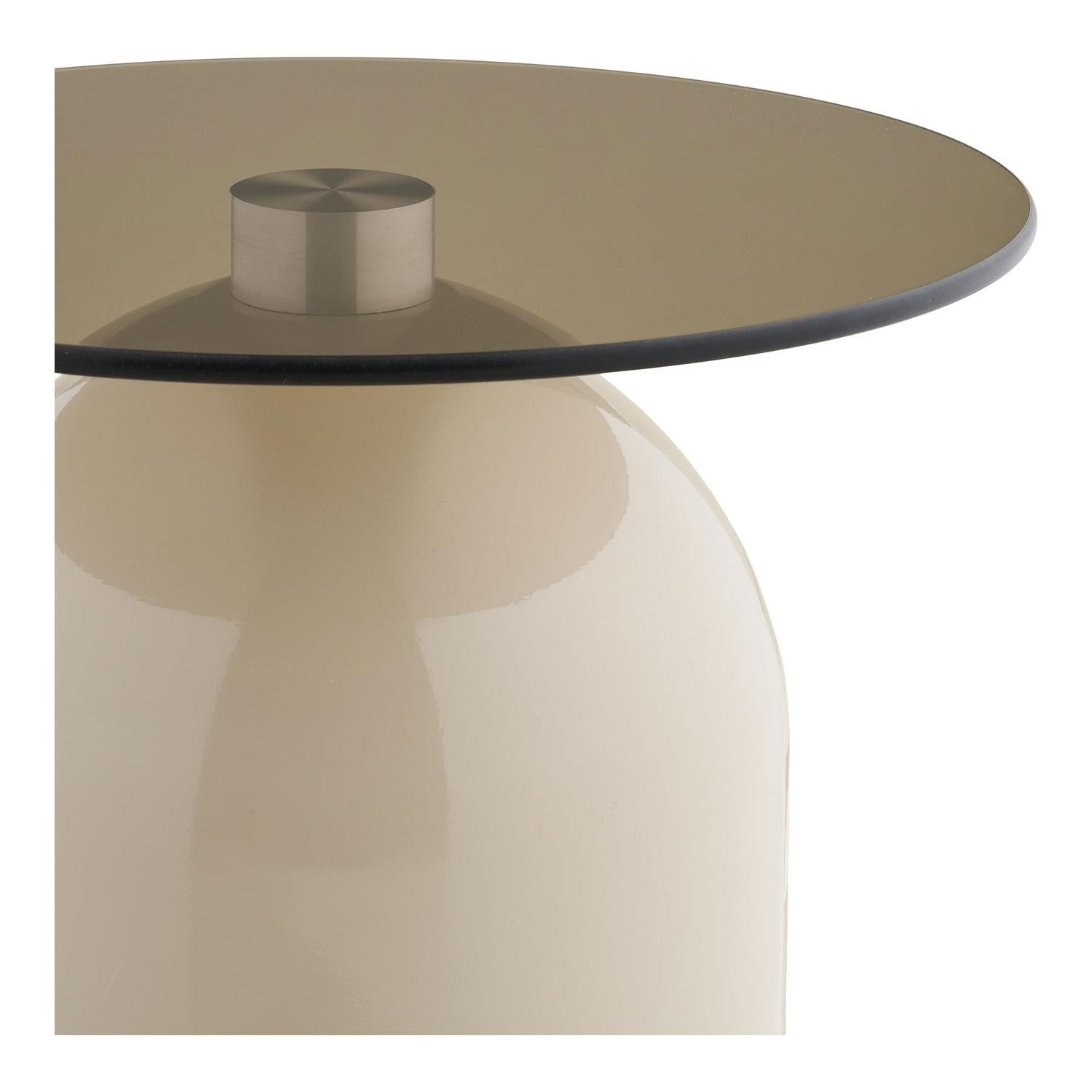 Beistelltisch Ravello aus Glas Ø40cm - Beige-Beistelltische-House Nordic-le canapé