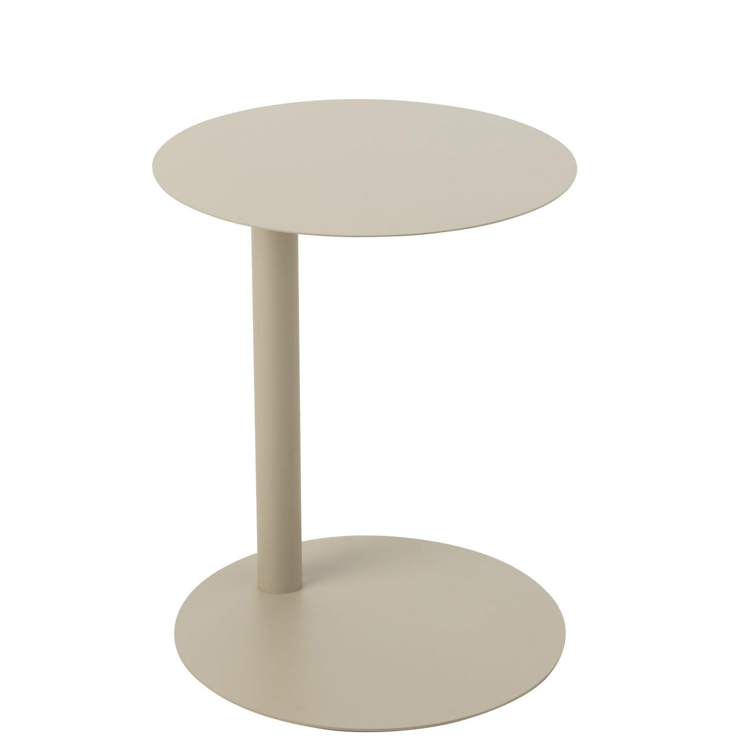 Beistelltisch Rund aus Metall - Beige-Beistelltische-J-Line-le canapé