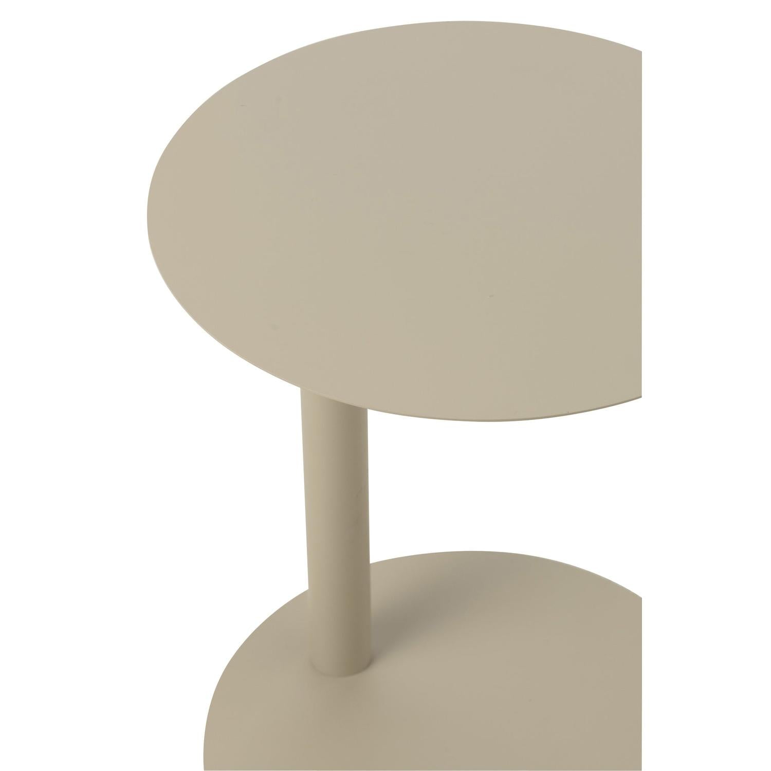 Beistelltisch Rund aus Metall - Beige-Beistelltische-J-Line-le canapé