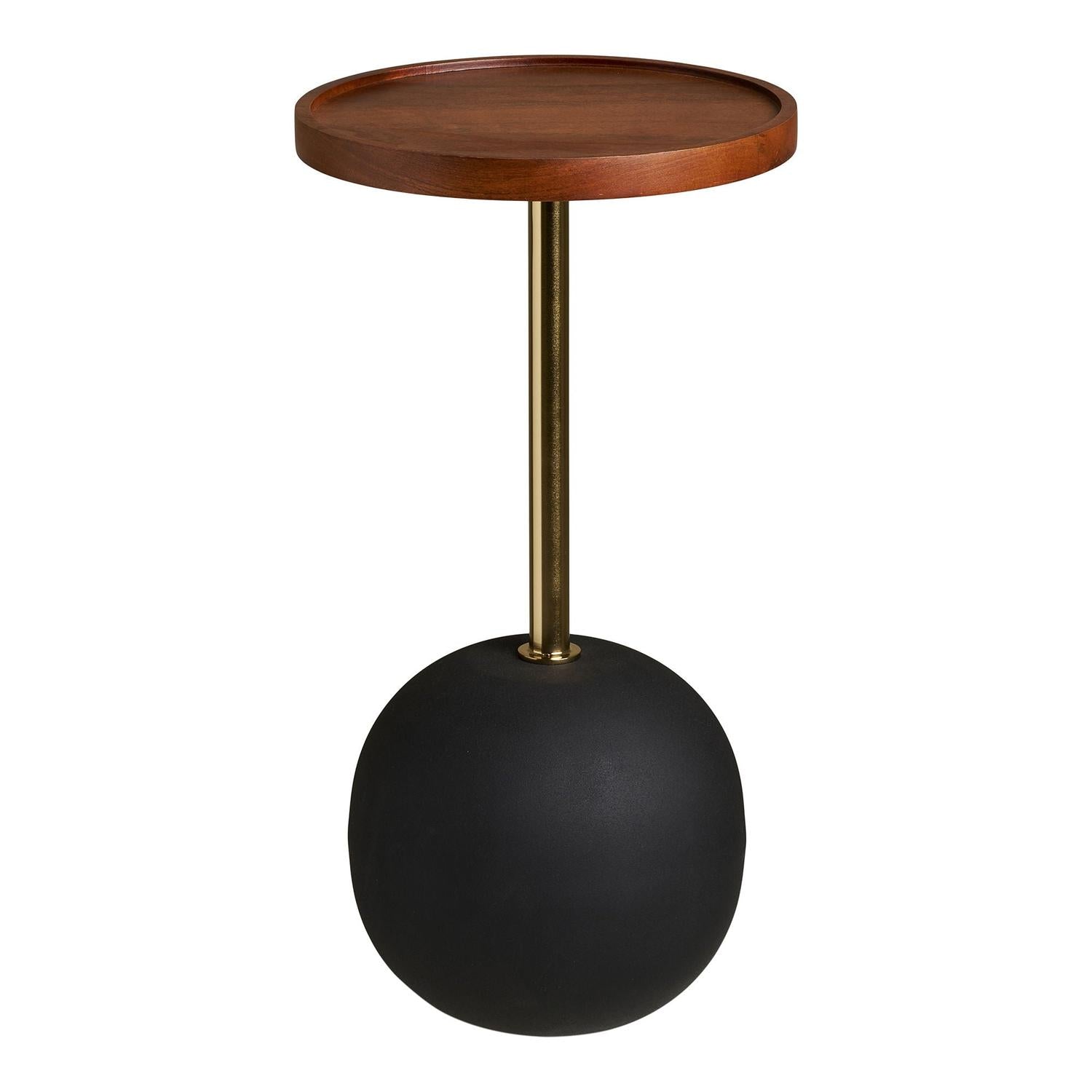 Beistelltisch Sirone Ø30cm - Schwarz/Braun-Beistelltische-House Nordic-le canapé