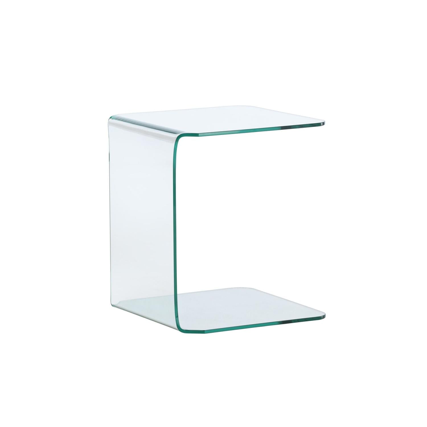 Beistelltisch Telemark 45x45cm - Glasweiß-Beistelltisch-Venture Home-le canapé