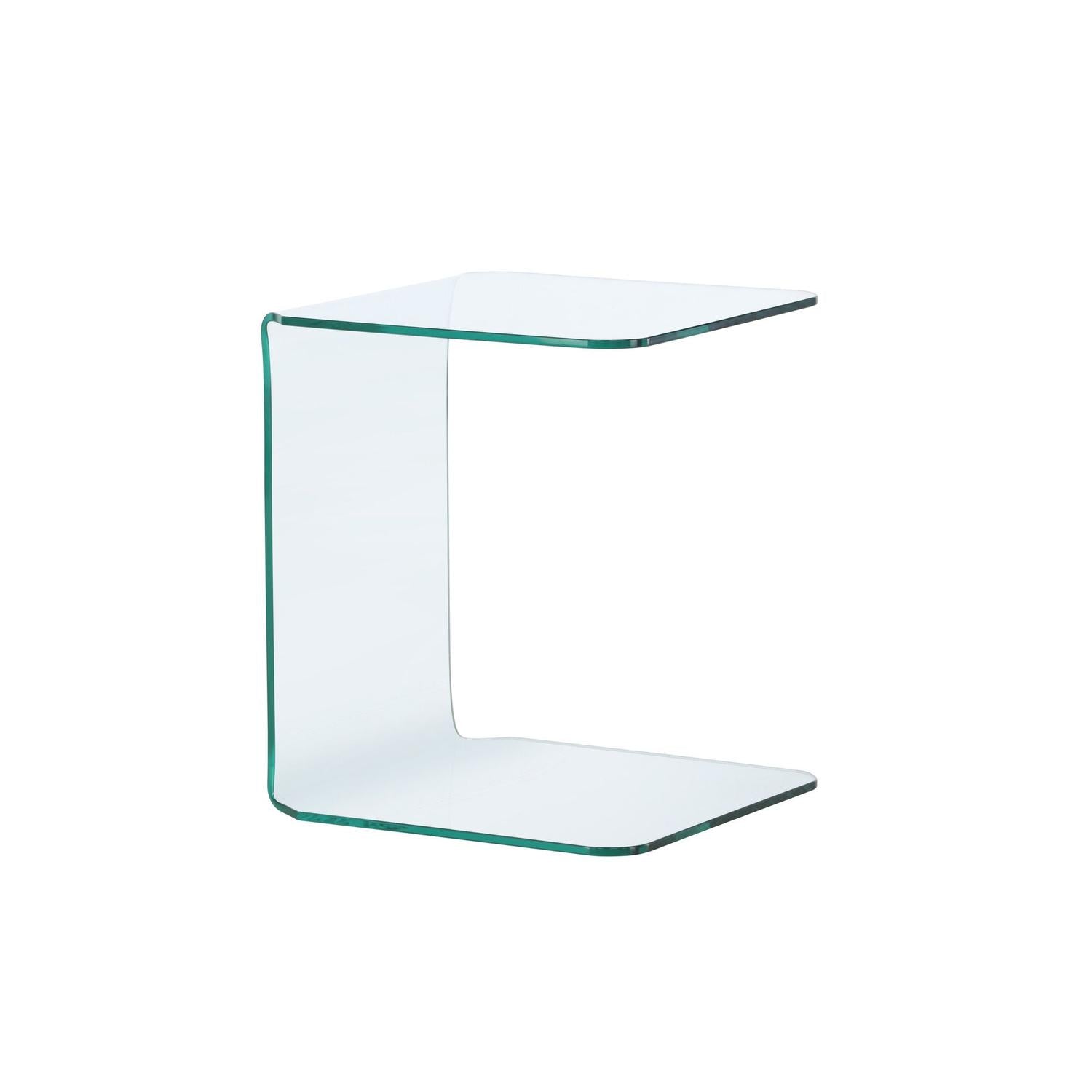 Beistelltisch Telemark 45x45cm - Glasweiß-Beistelltisch-Venture Home-le canapé