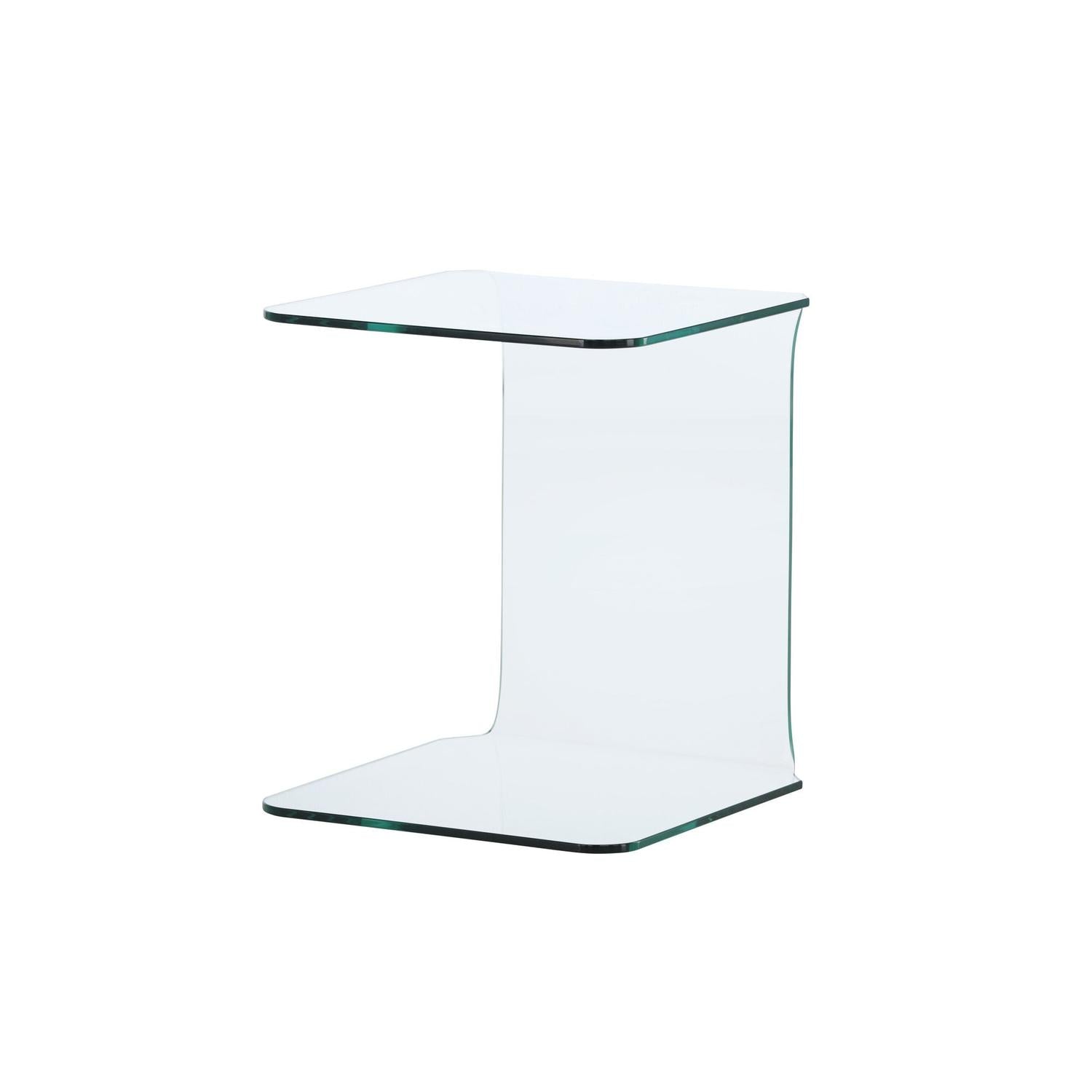 Beistelltisch Telemark 45x45cm - Glasweiß-Beistelltische-Venture Home-le canapé