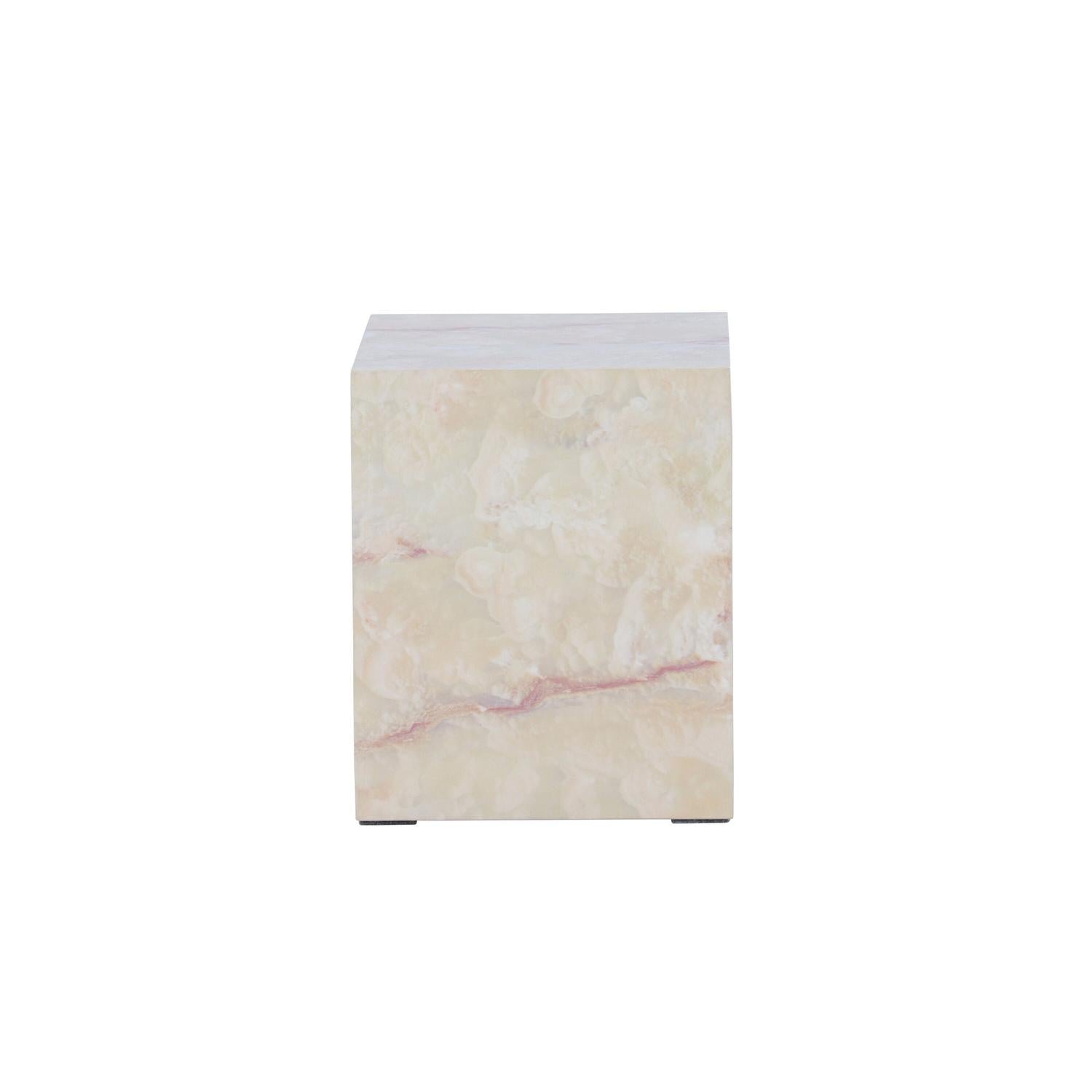 Beistelltisch York 25cm - Beige Steinoptik-Beistelltisch-Venture Home-le canapé