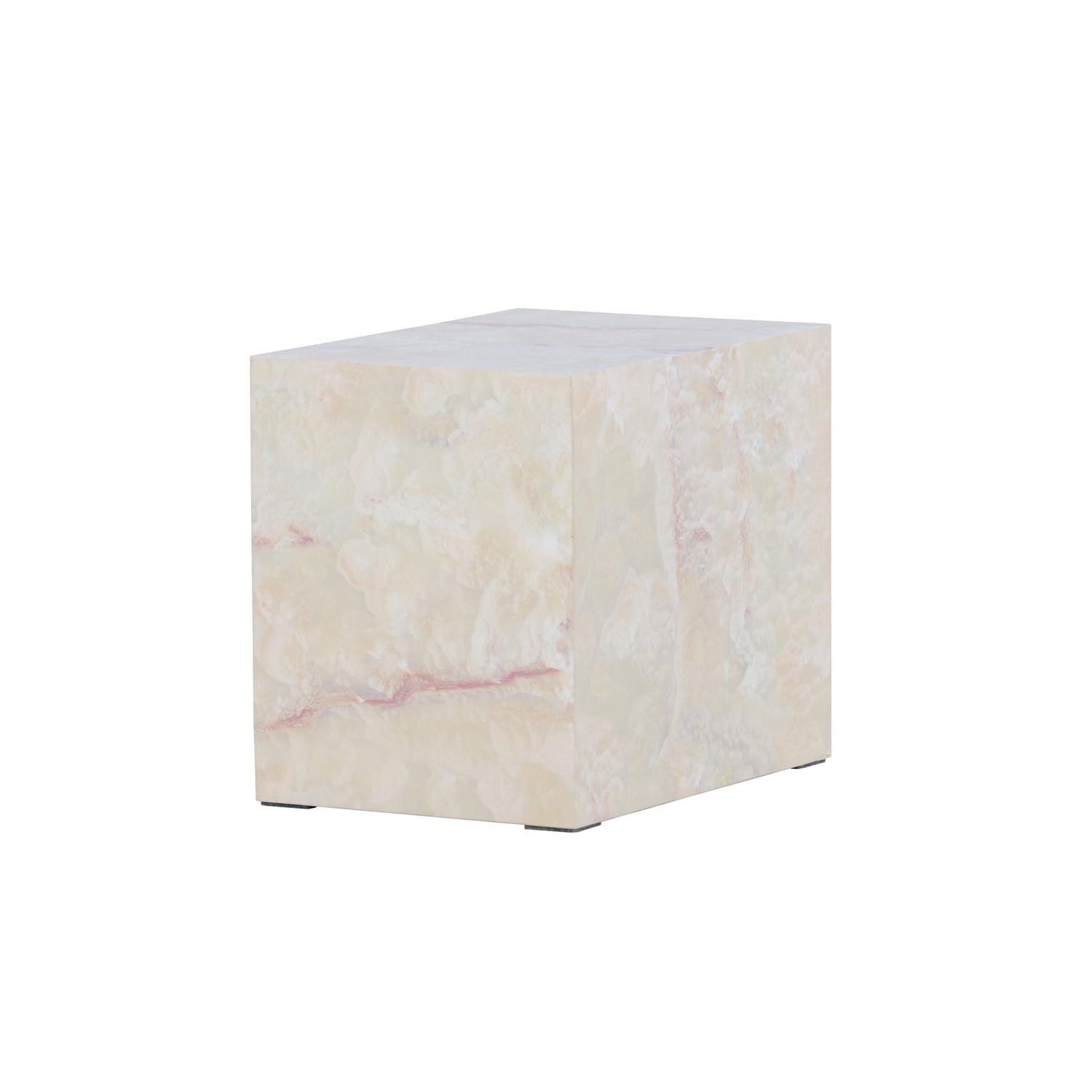 Beistelltisch York 25cm - Beige Steinoptik-Beistelltisch-Venture Home-le canapé