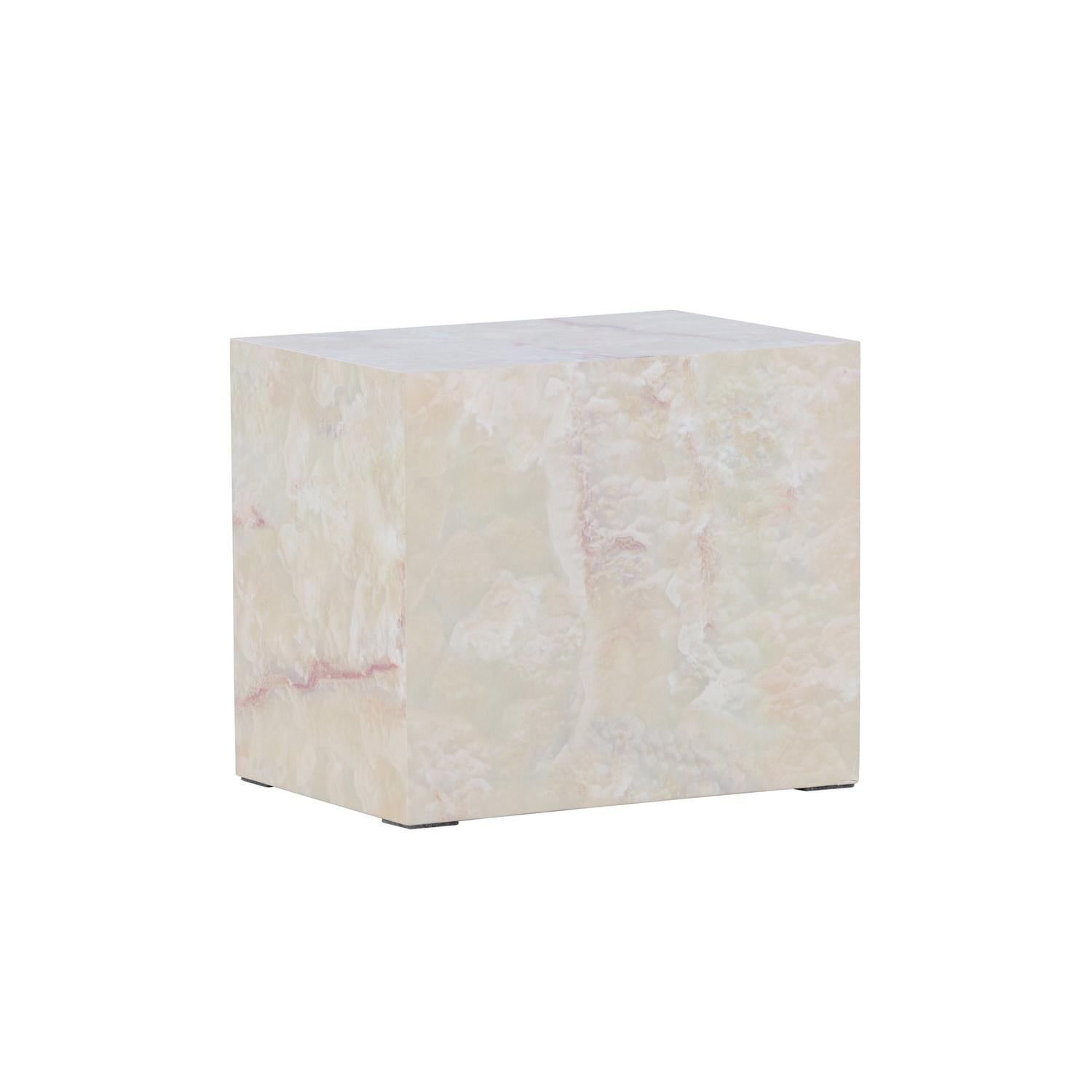 Beistelltisch York 25cm - Beige Steinoptik-Beistelltisch-Venture Home-le canapé