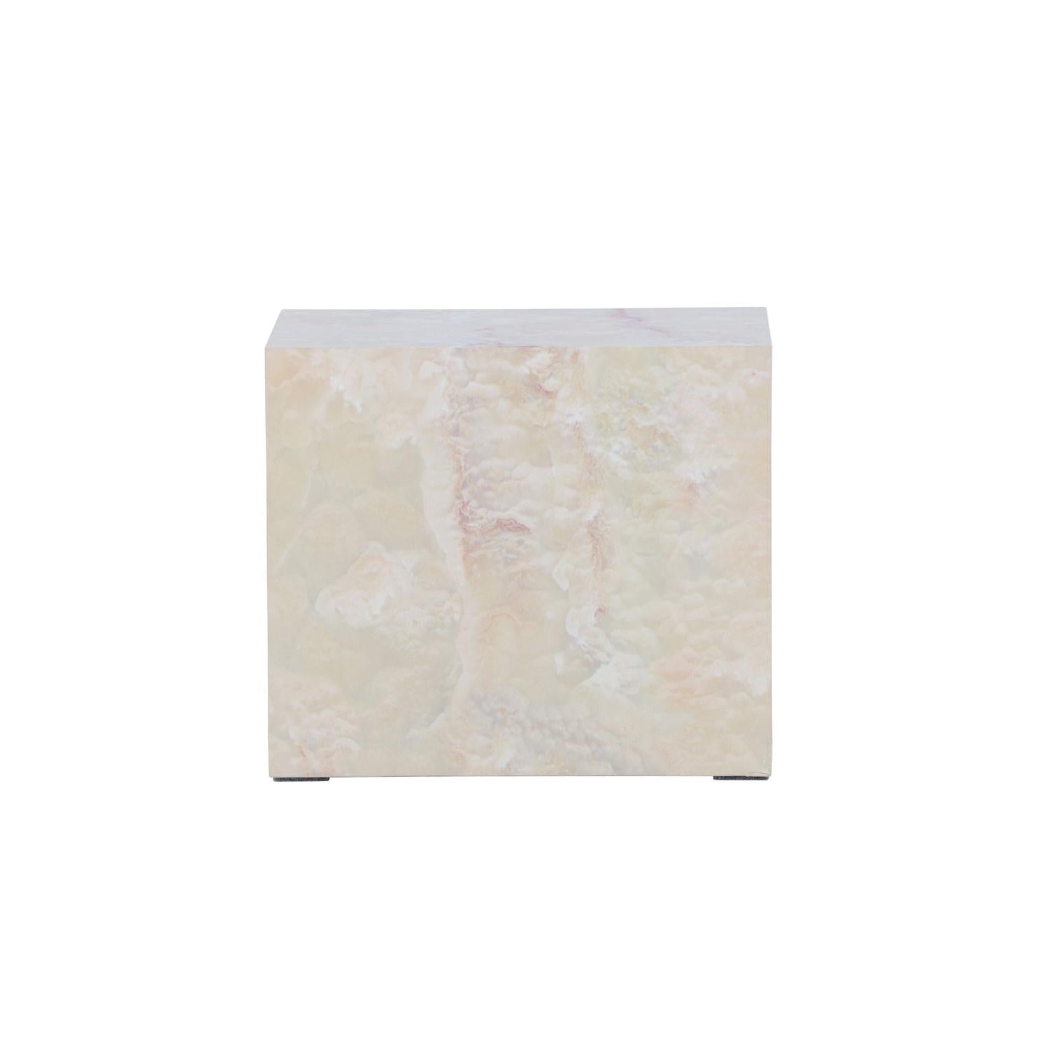 Beistelltisch York 25cm - Beige Steinoptik-Beistelltisch-Venture Home-le canapé