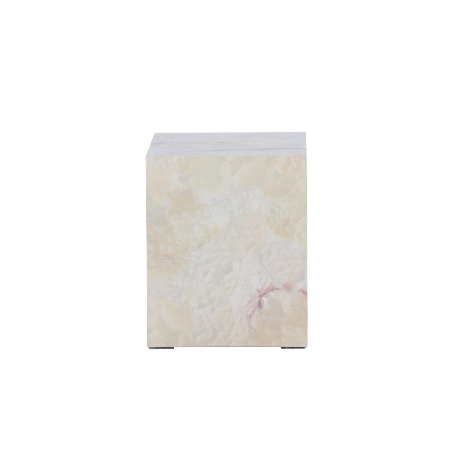 Beistelltisch York 25cm - Beige Steinoptik-Beistelltisch-Venture Home-le canapé