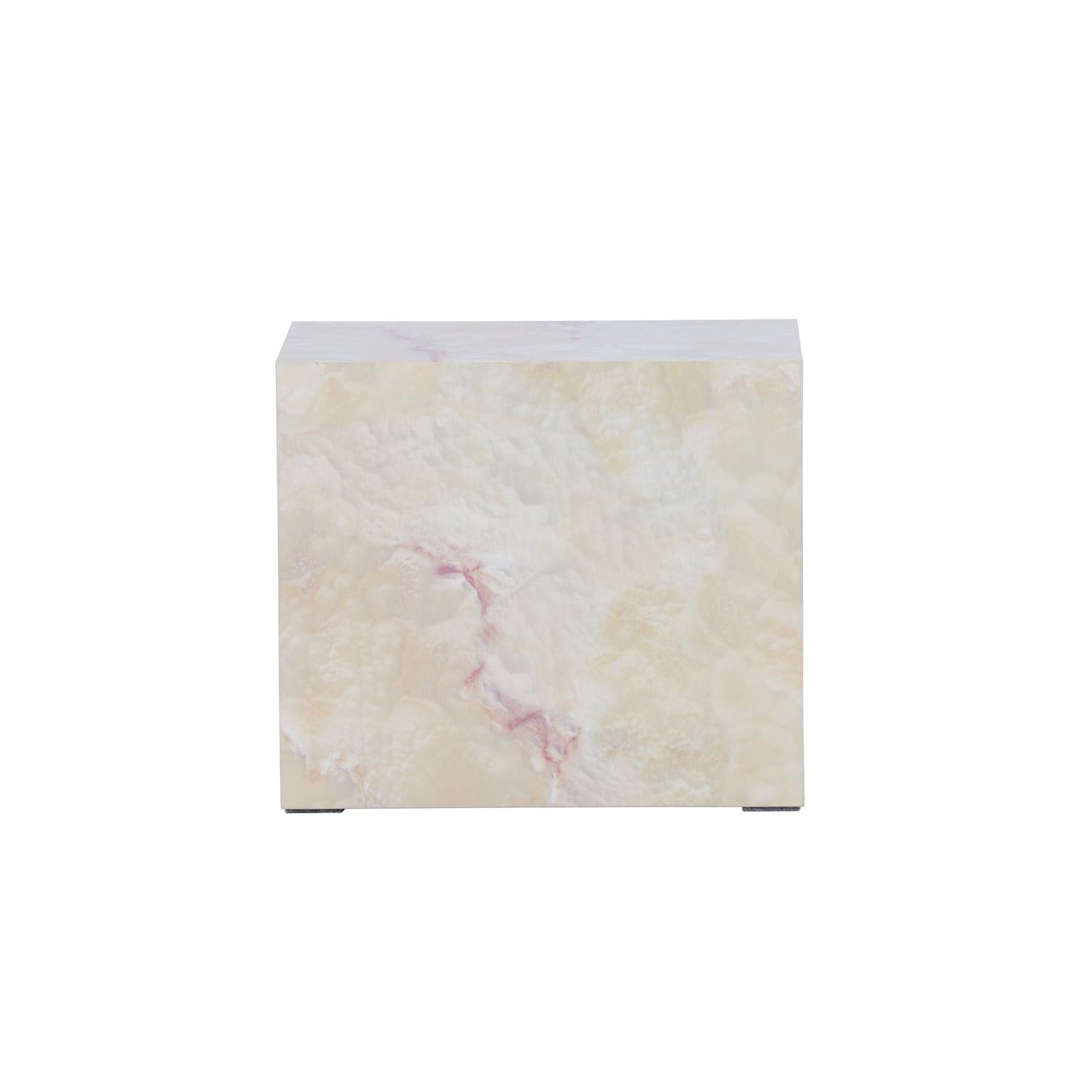 Beistelltisch York 25cm - Beige Steinoptik-Beistelltisch-Venture Home-le canapé