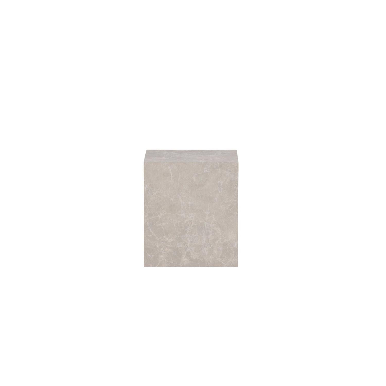 Beistelltisch York 40*40cm in Marmoroptik - Beige-Beistelltisch-Venture Home-le canapé