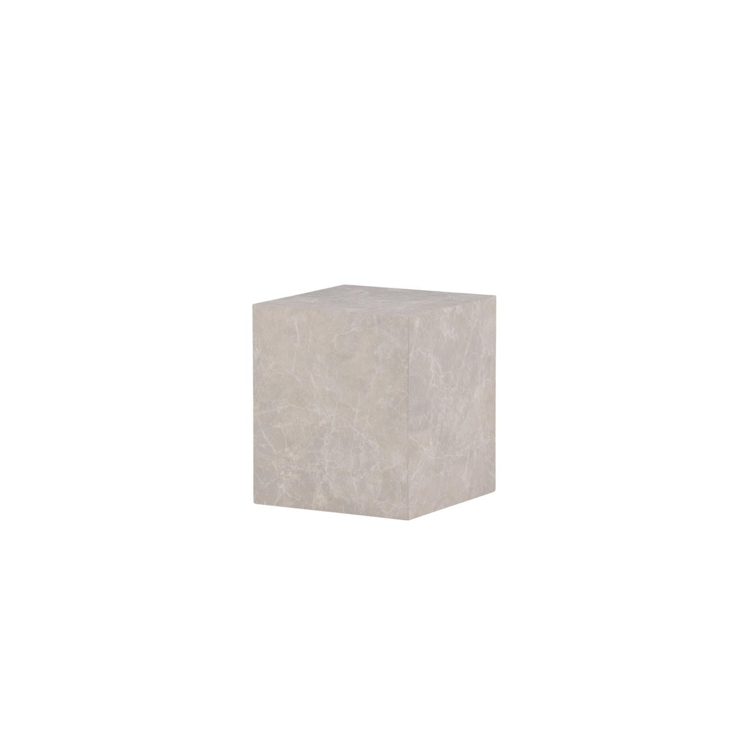 Beistelltisch York 40*40cm in Marmoroptik - Beige-Beistelltisch-Venture Home-le canapé