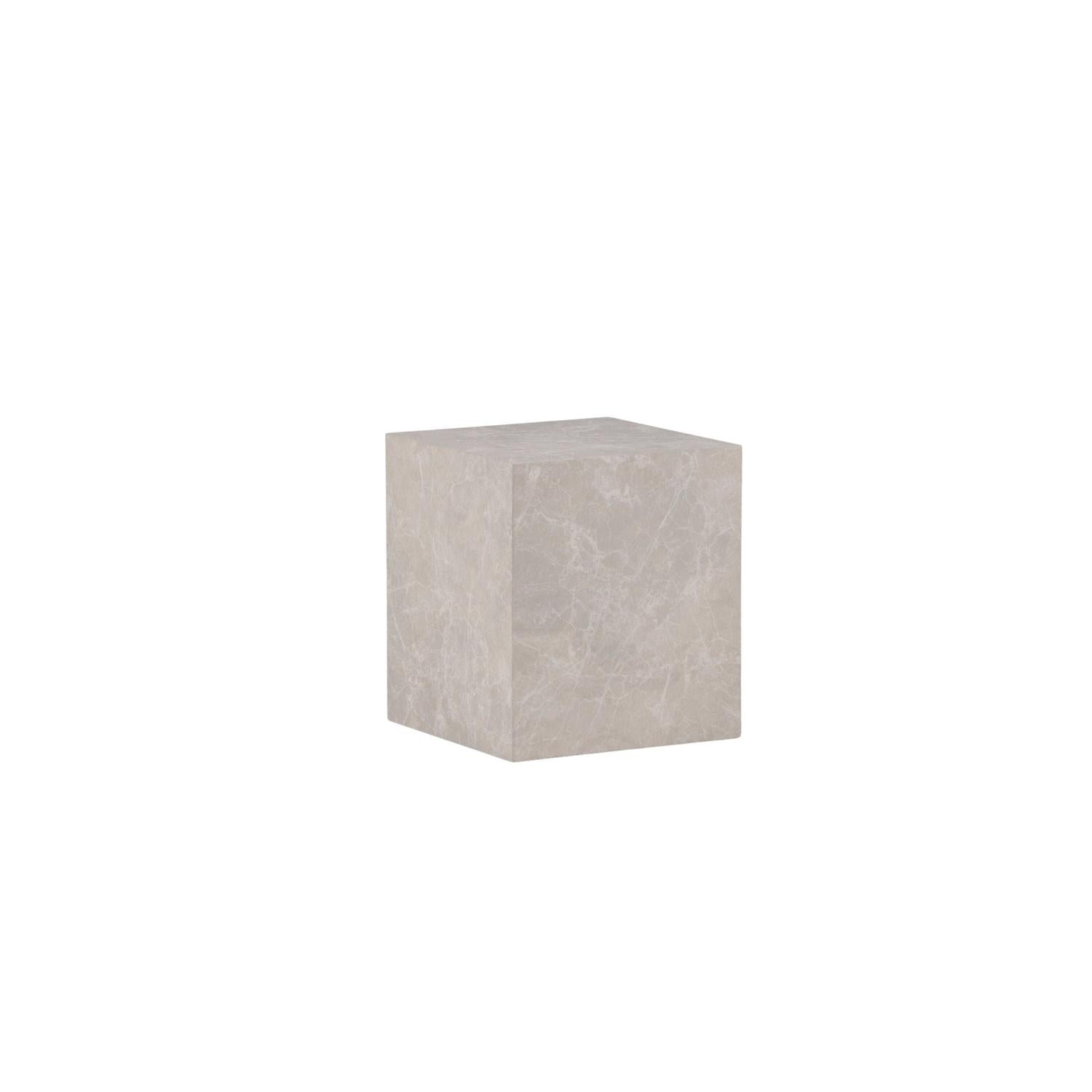 Beistelltisch York 40*40cm in Marmoroptik - Beige-Beistelltisch-Venture Home-le canapé
