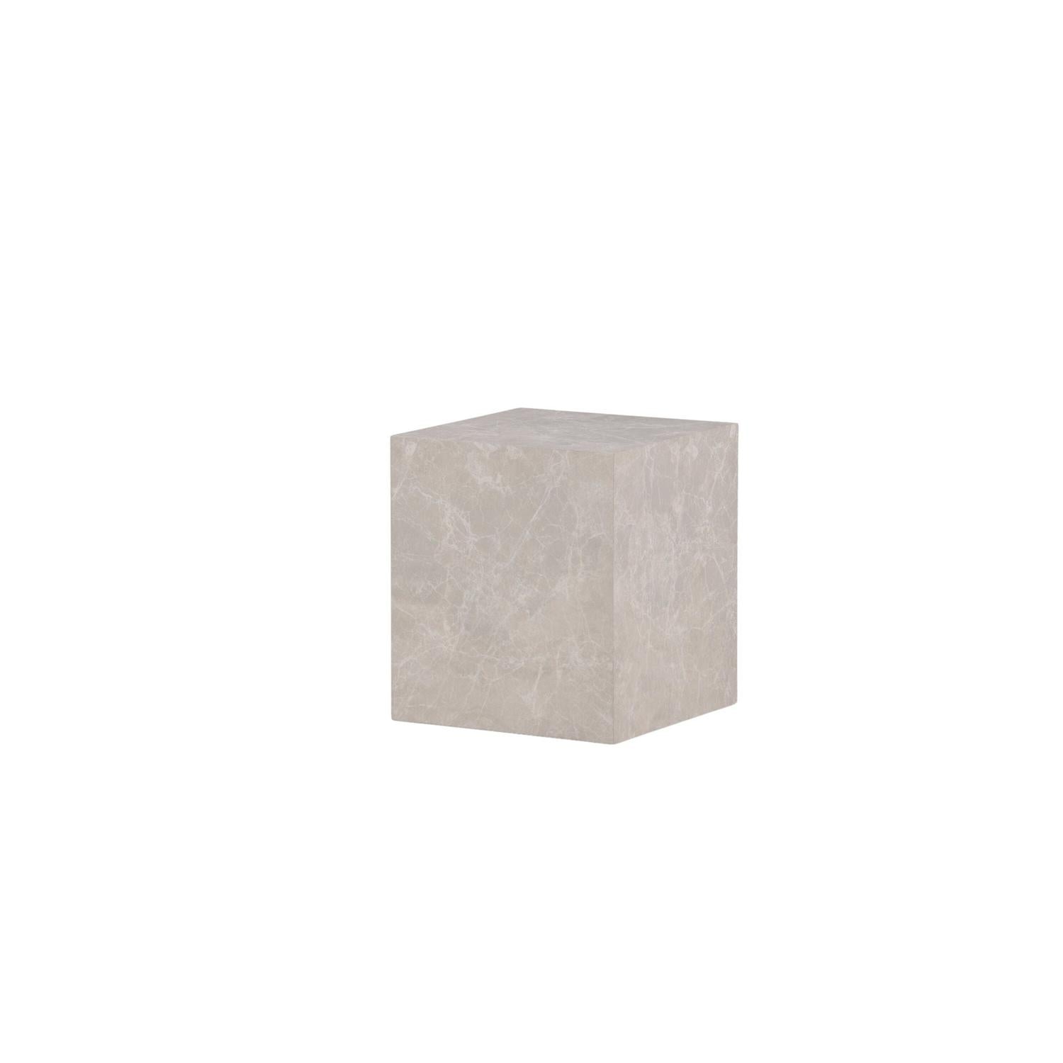 Beistelltisch York 40*40cm in Marmoroptik - Beige-Beistelltisch-Venture Home-le canapé
