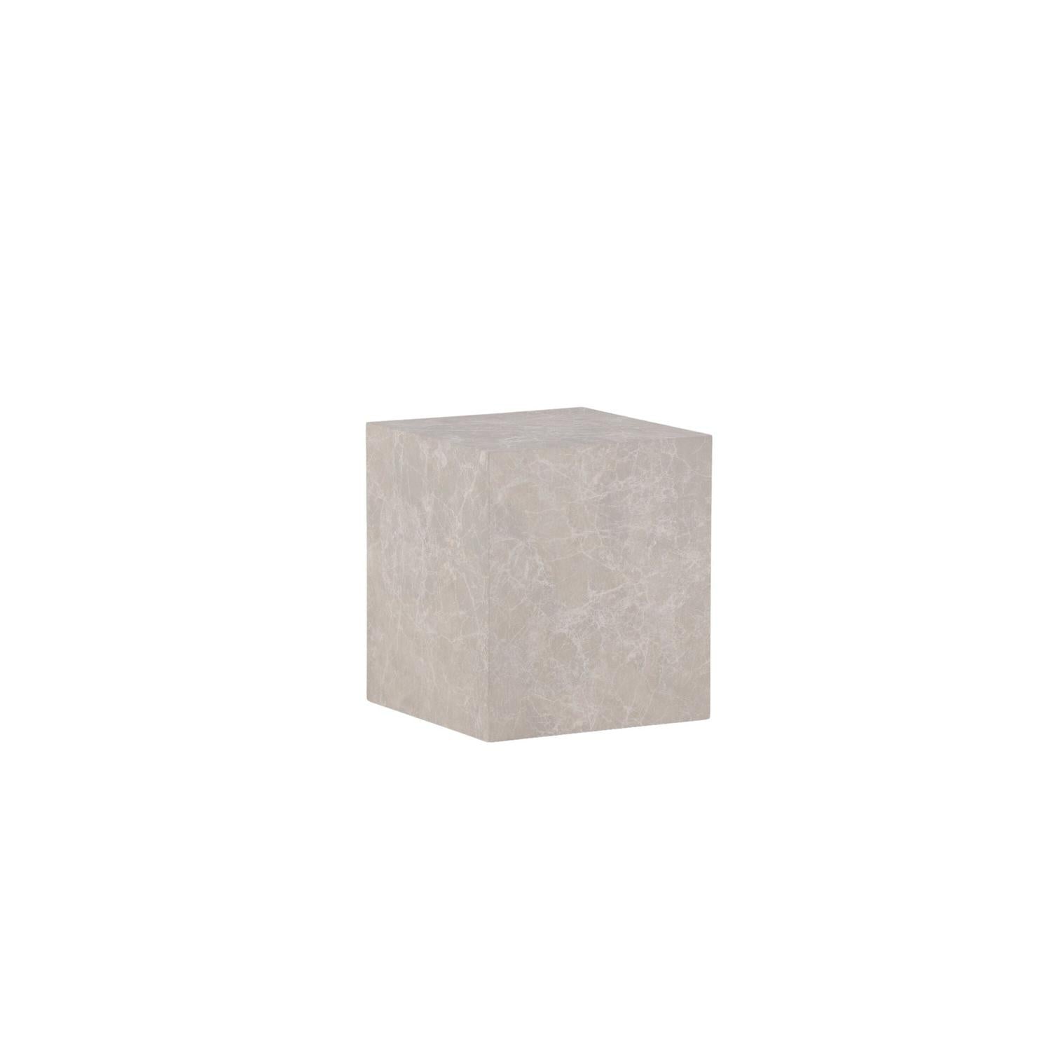 Beistelltisch York 40*40cm in Marmoroptik - Beige-Beistelltisch-Venture Home-le canapé