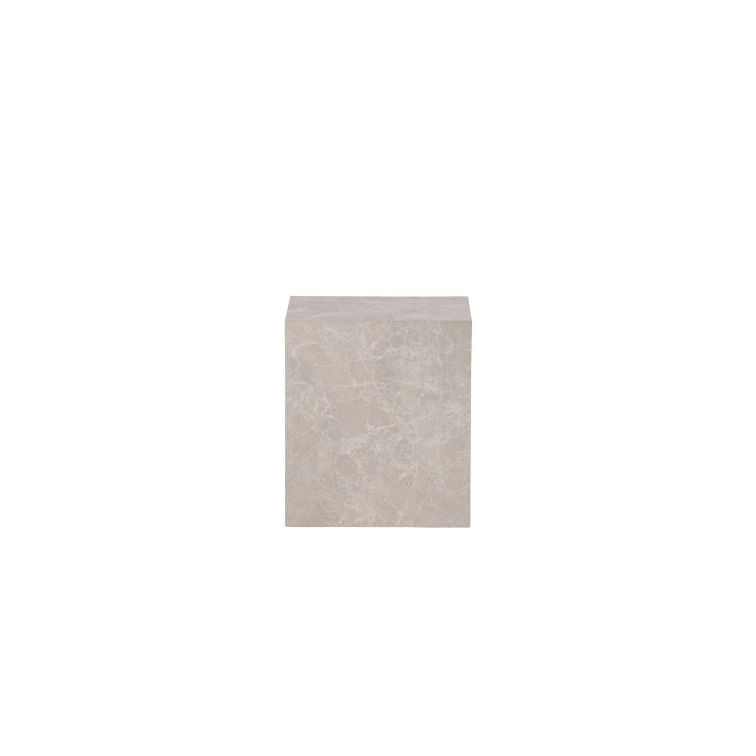 Beistelltisch York 40*40cm in Marmoroptik - Beige-Beistelltisch-Venture Home-le canapé