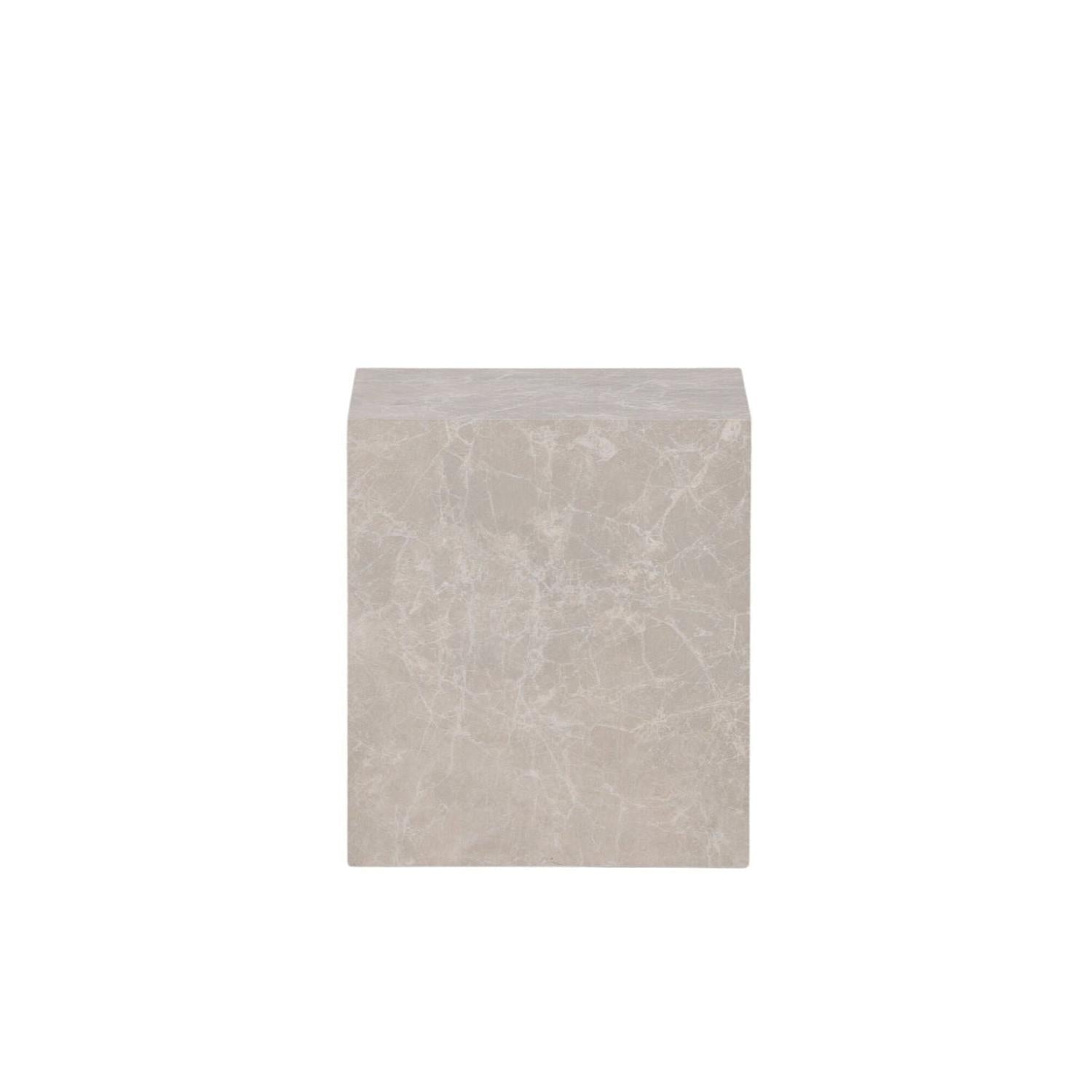 Beistelltisch York 40*40cm in Marmoroptik - Beige-Beistelltische-Venture Home-le canapé