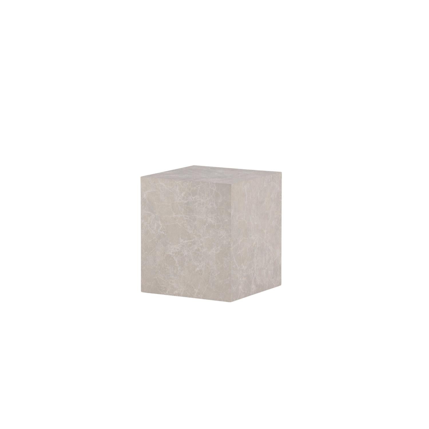 Beistelltisch York 40*40cm in Marmoroptik - Beige-Beistelltische-Venture Home-le canapé