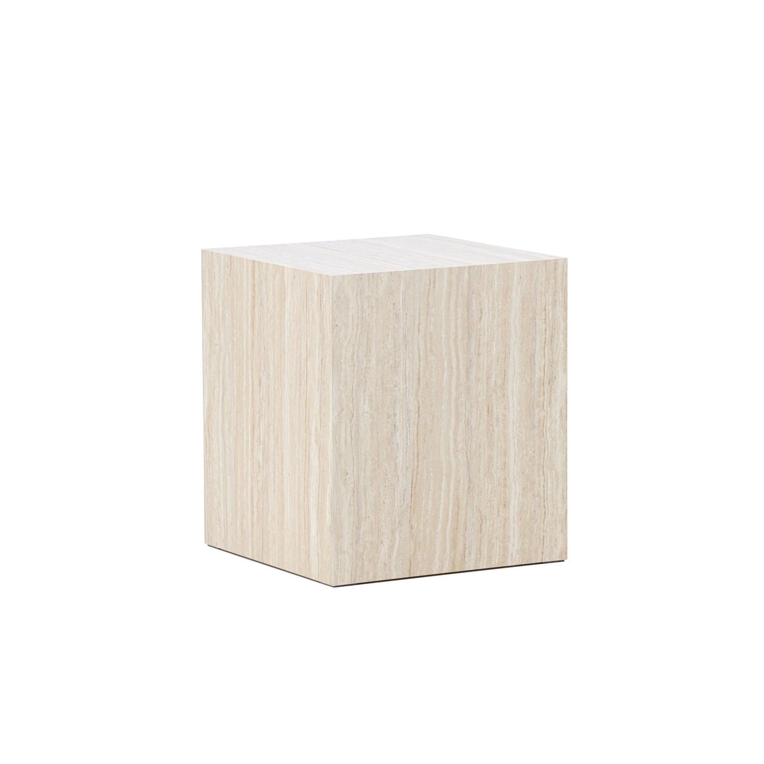 Beistelltisch York 40*40cm in Steinoptik - Beige-Beistelltische-Venture Home-le canapé